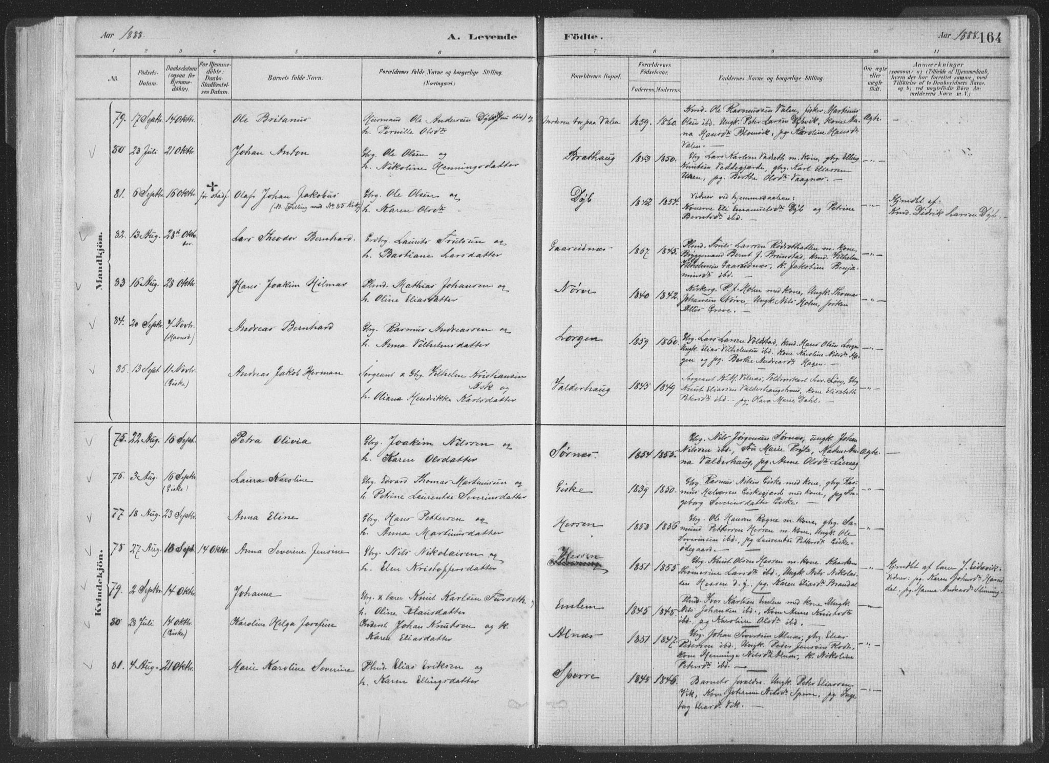 Ministerialprotokoller, klokkerbøker og fødselsregistre - Møre og Romsdal, SAT/A-1454/528/L0401: Parish register (official) no. 528A12I, 1880-1920, p. 164