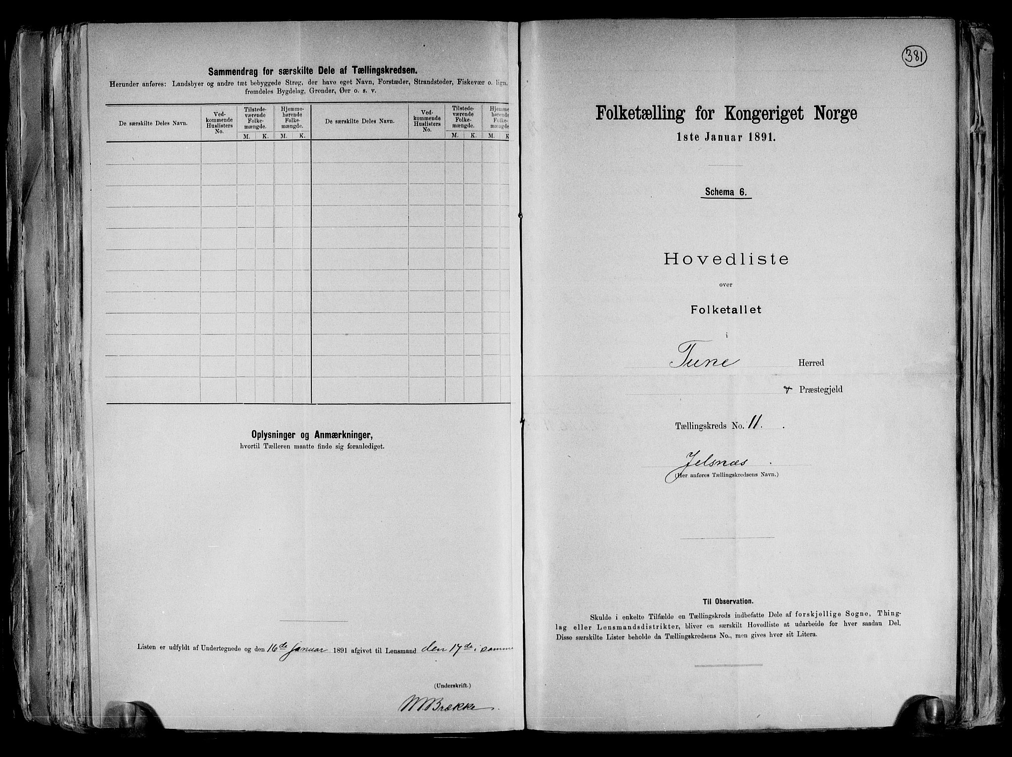 RA, 1891 census for 0130 Tune, 1891, p. 40