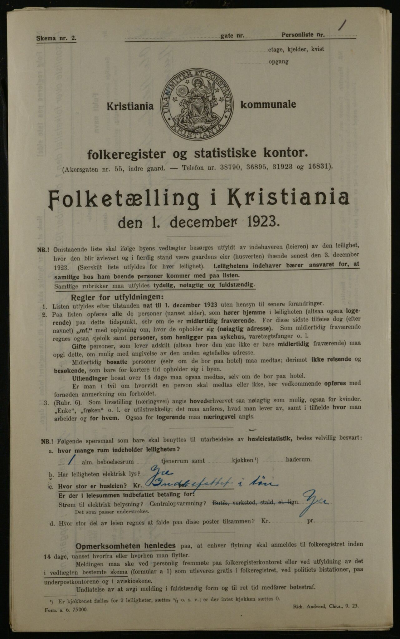 OBA, Municipal Census 1923 for Kristiania, 1923, p. 11682