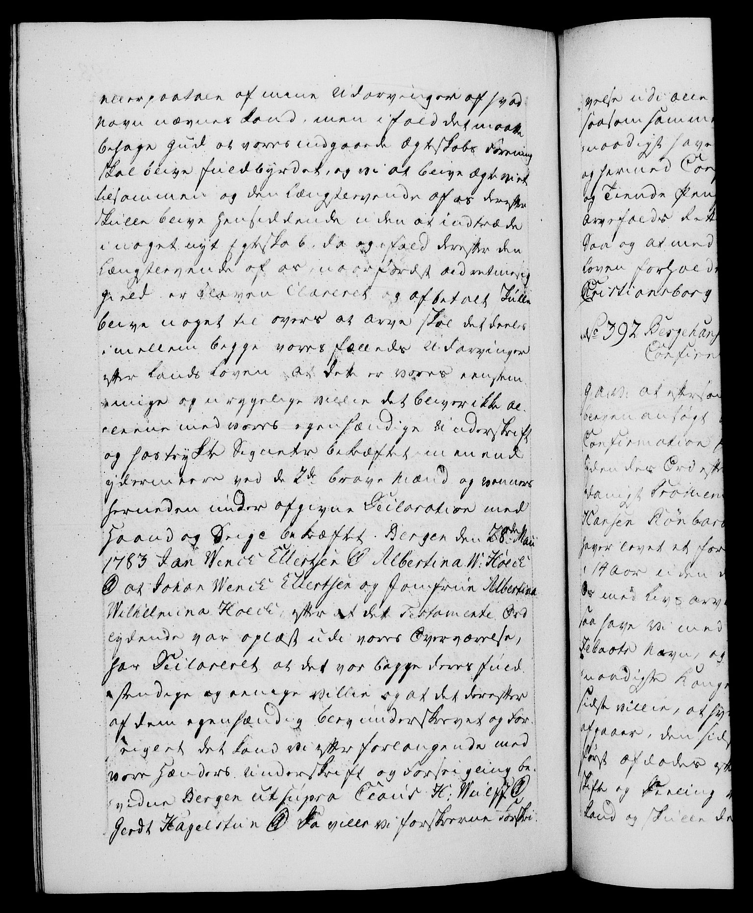 Danske Kanselli 1572-1799, RA/EA-3023/F/Fc/Fca/Fcaa/L0049: Norske registre, 1782-1783, p. 598b