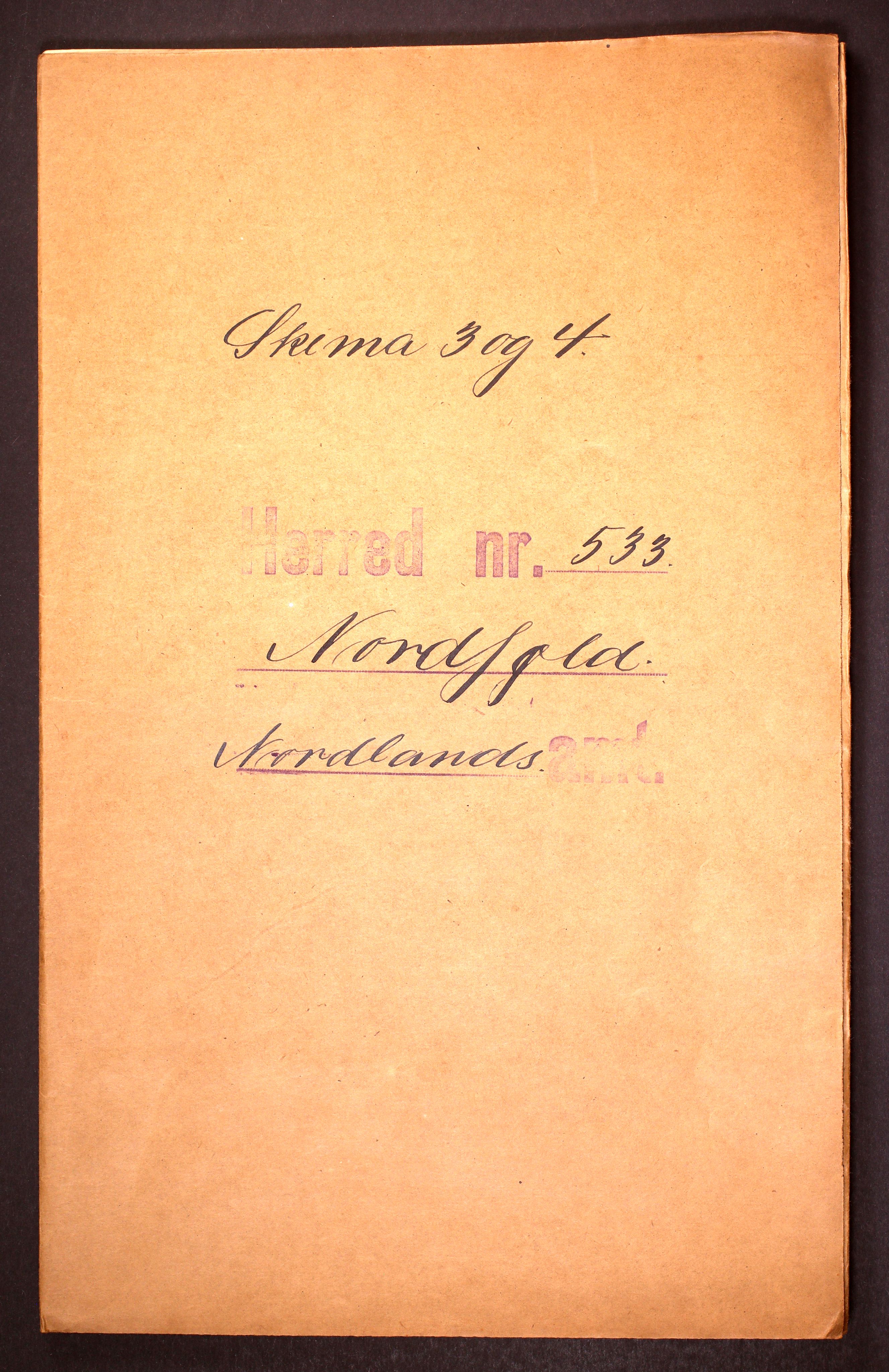 RA, 1910 census for Nordfold, 1910, p. 1