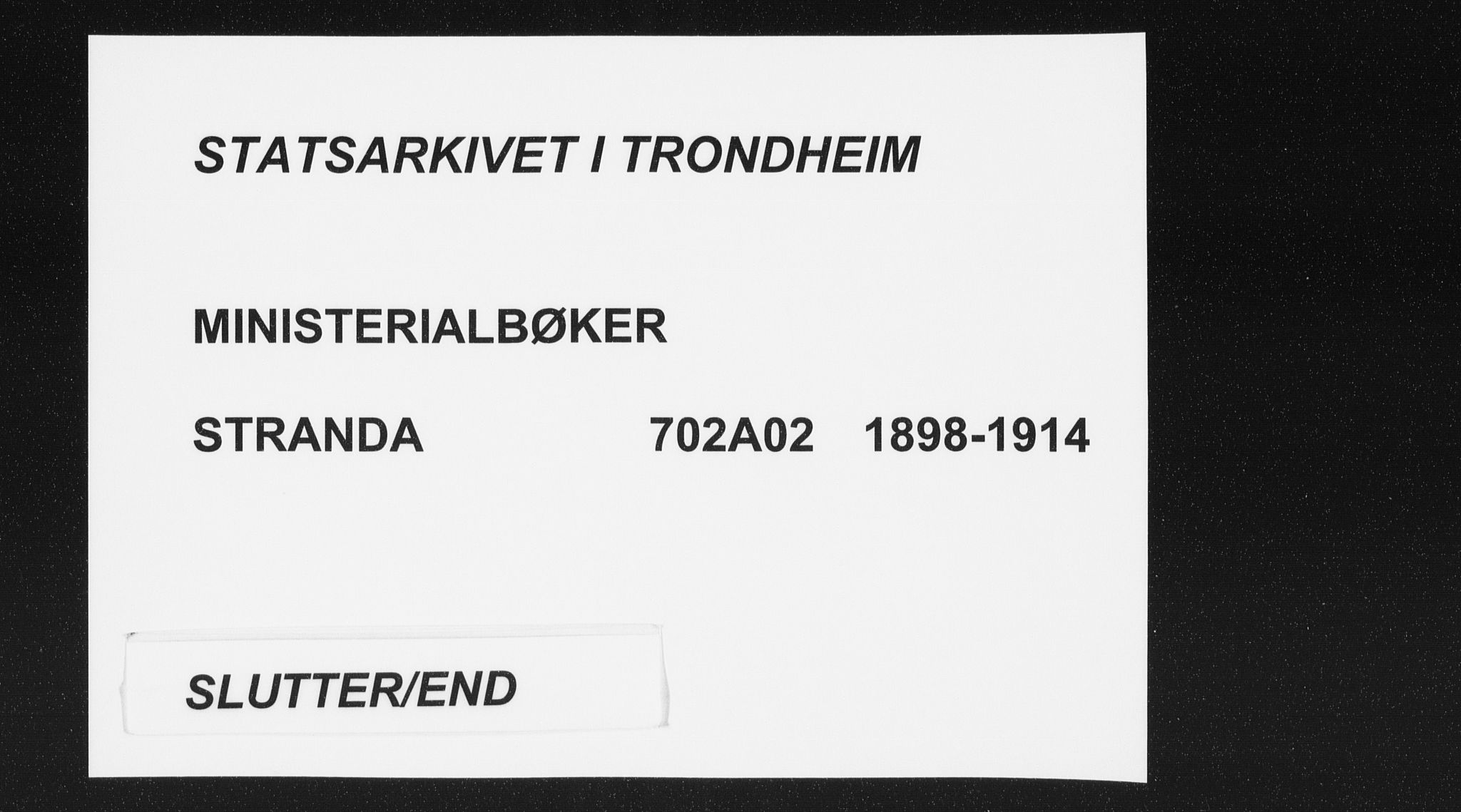 Ministerialprotokoller, klokkerbøker og fødselsregistre - Nord-Trøndelag, SAT/A-1458/702/L0024: Parish register (official) no. 702A02, 1898-1914