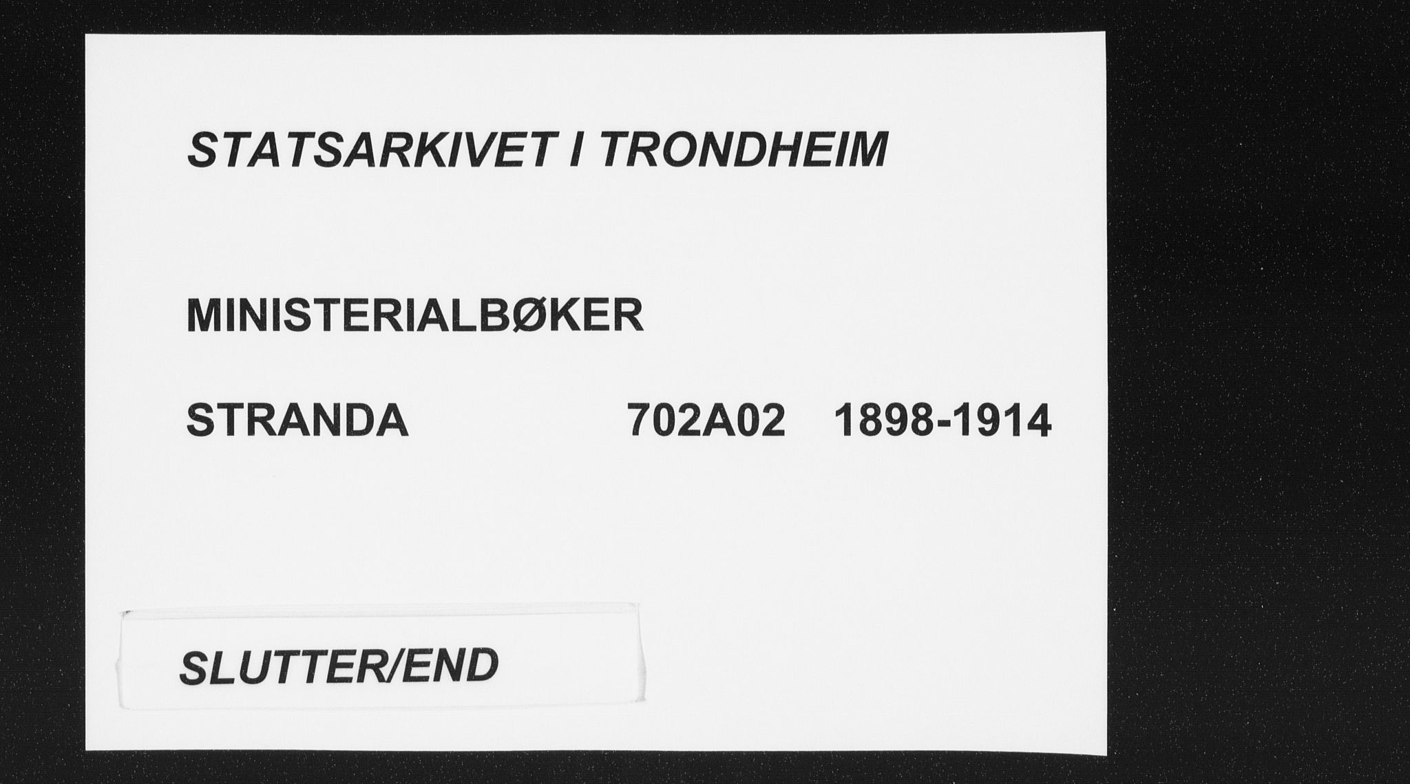 Ministerialprotokoller, klokkerbøker og fødselsregistre - Nord-Trøndelag, AV/SAT-A-1458/702/L0024: Parish register (official) no. 702A02, 1898-1914