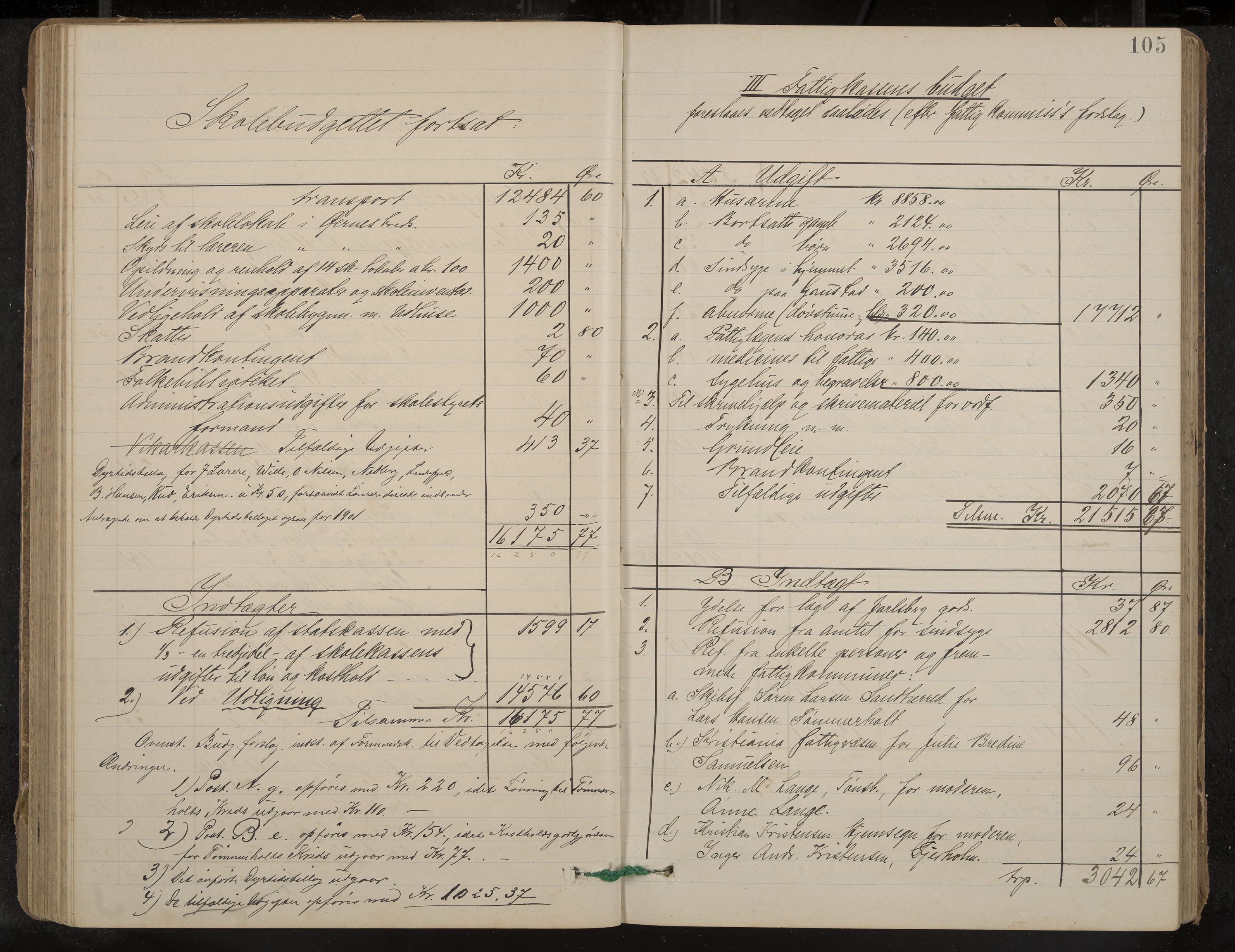 Nøtterøy formannskap og sentraladministrasjon, IKAK/0722021-1/A/Aa/L0005: Møtebok med register, 1896-1905, p. 105