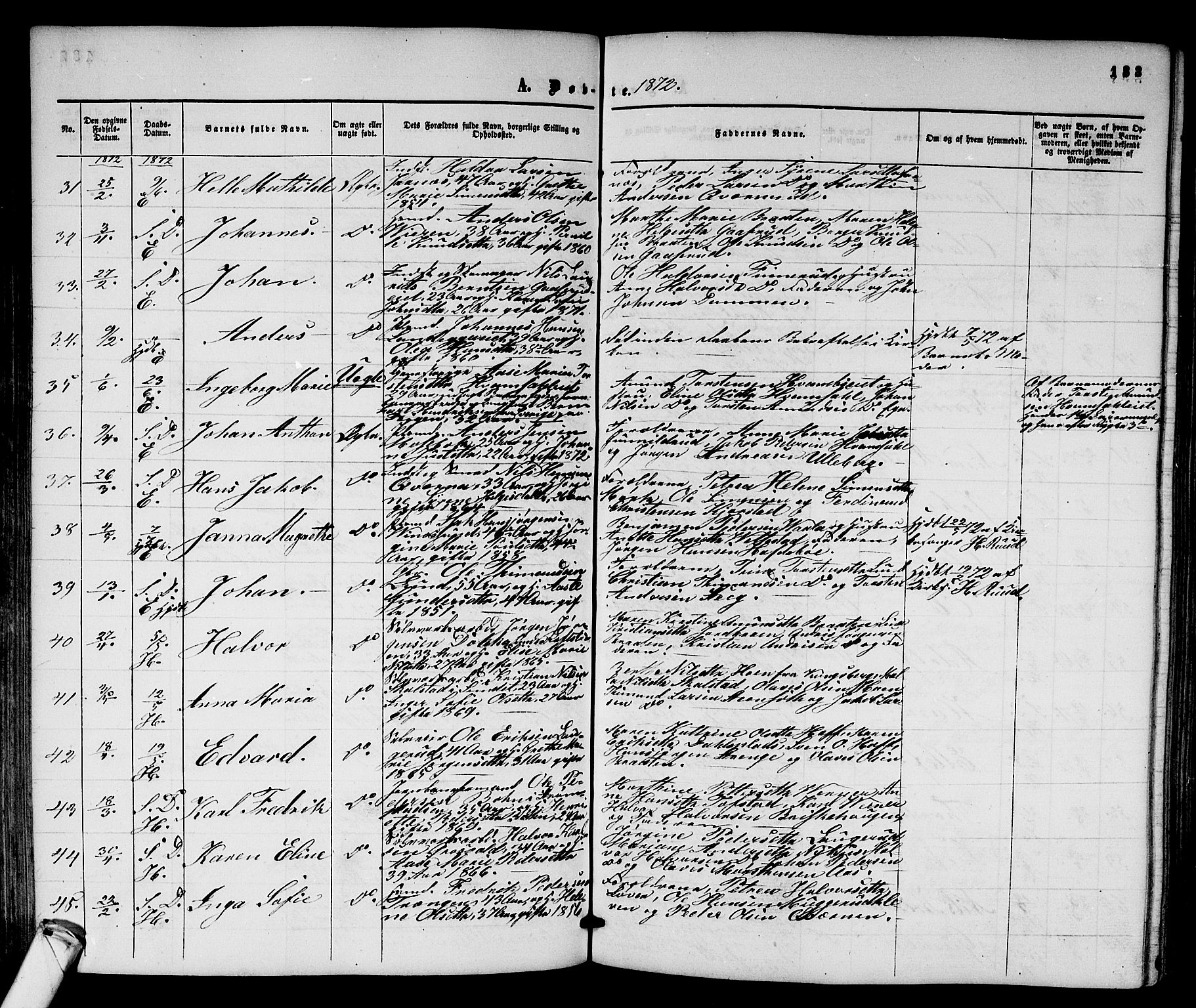 Sandsvær kirkebøker, AV/SAKO-A-244/G/Ga/L0005: Parish register (copy) no. I 5, 1857-1873, p. 133