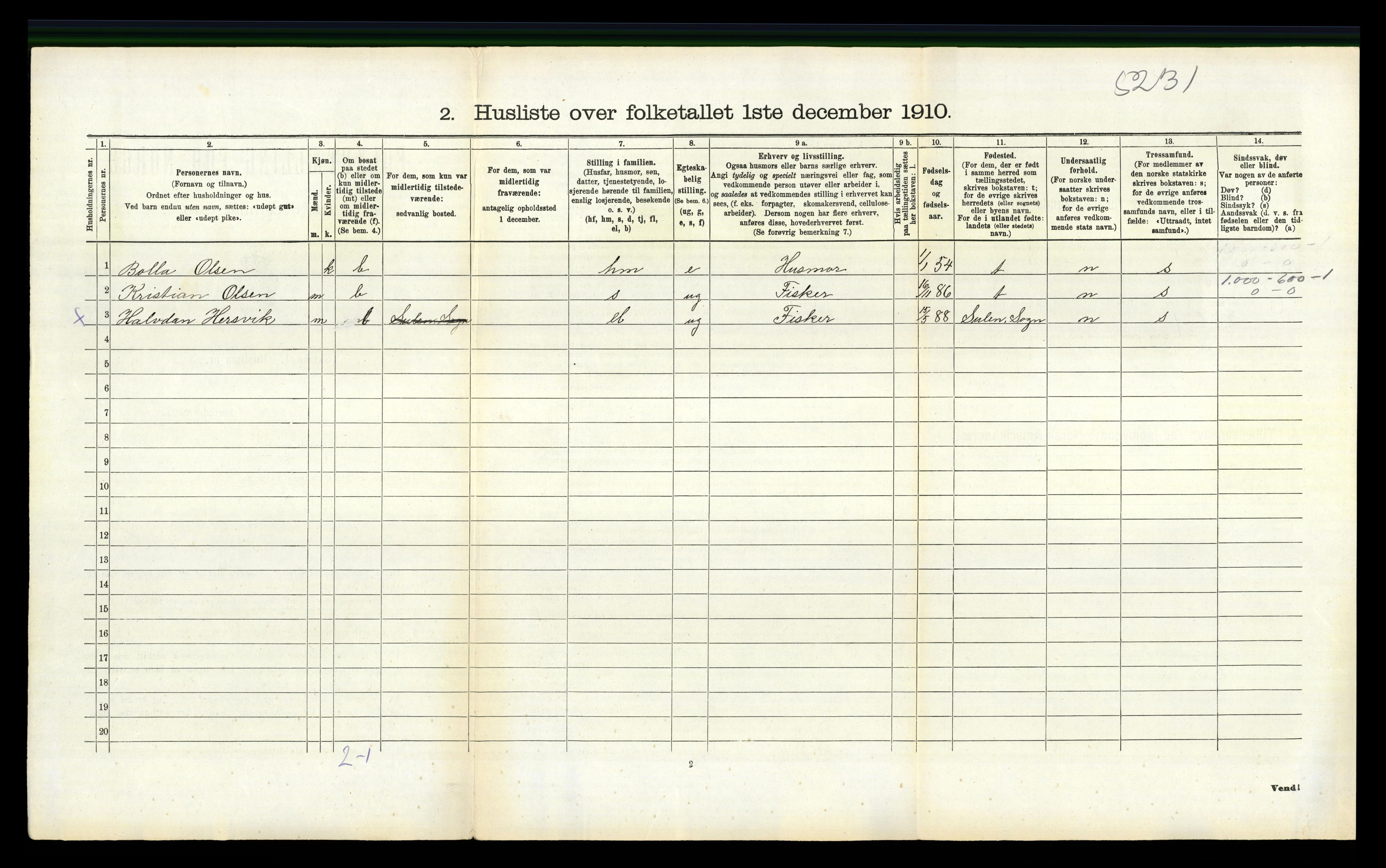 RA, 1910 census for Torvastad, 1910, p. 670