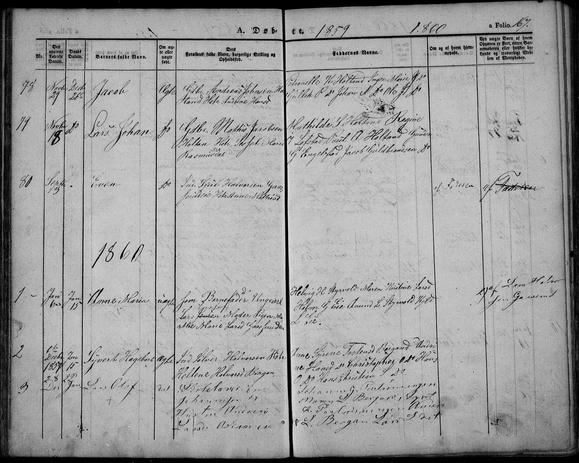 Lardal kirkebøker, AV/SAKO-A-350/F/Fa/L0006: Parish register (official) no. I 6, 1835-1860, p. 167