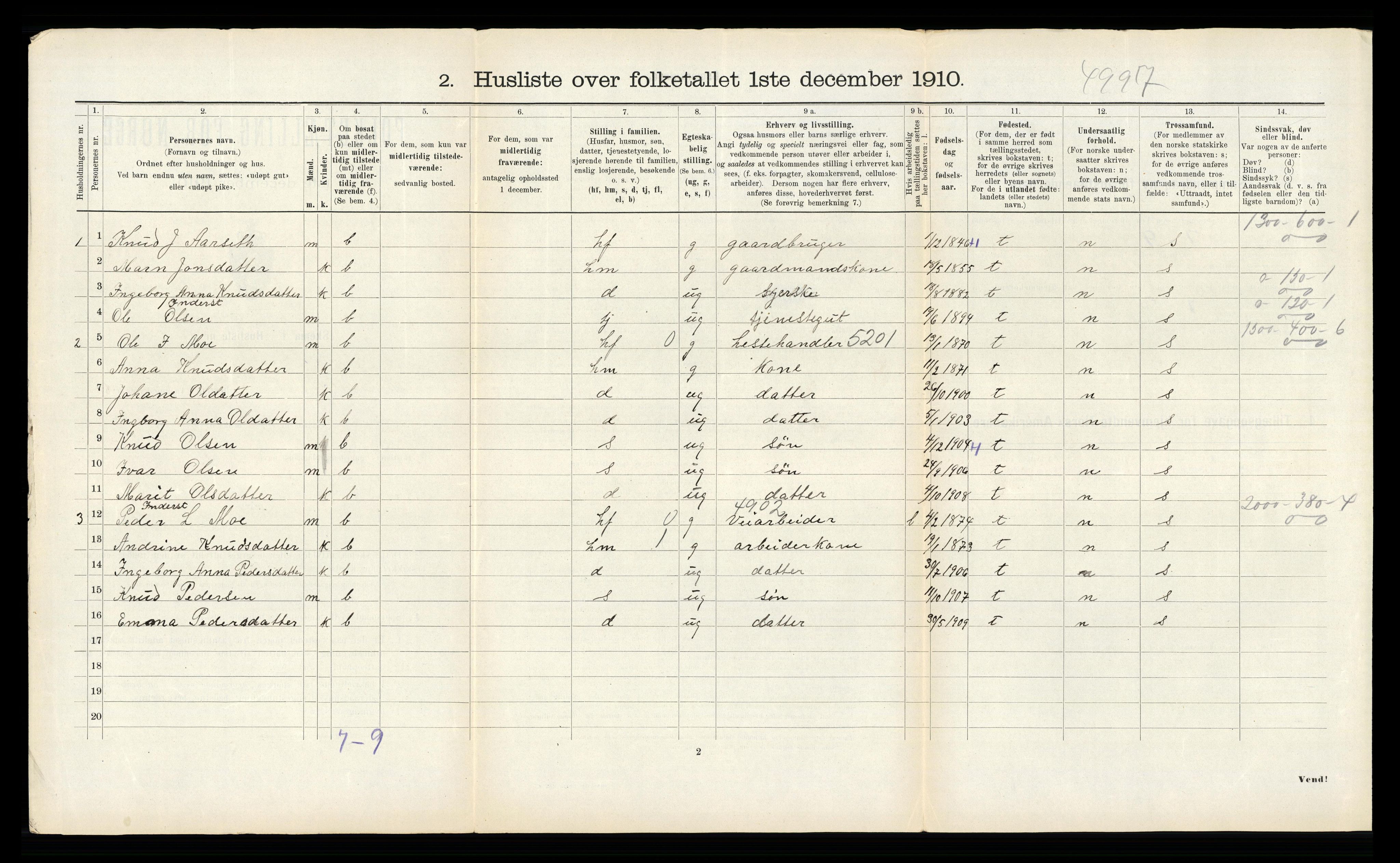 RA, 1910 census for Hjørundfjord, 1910, p. 375