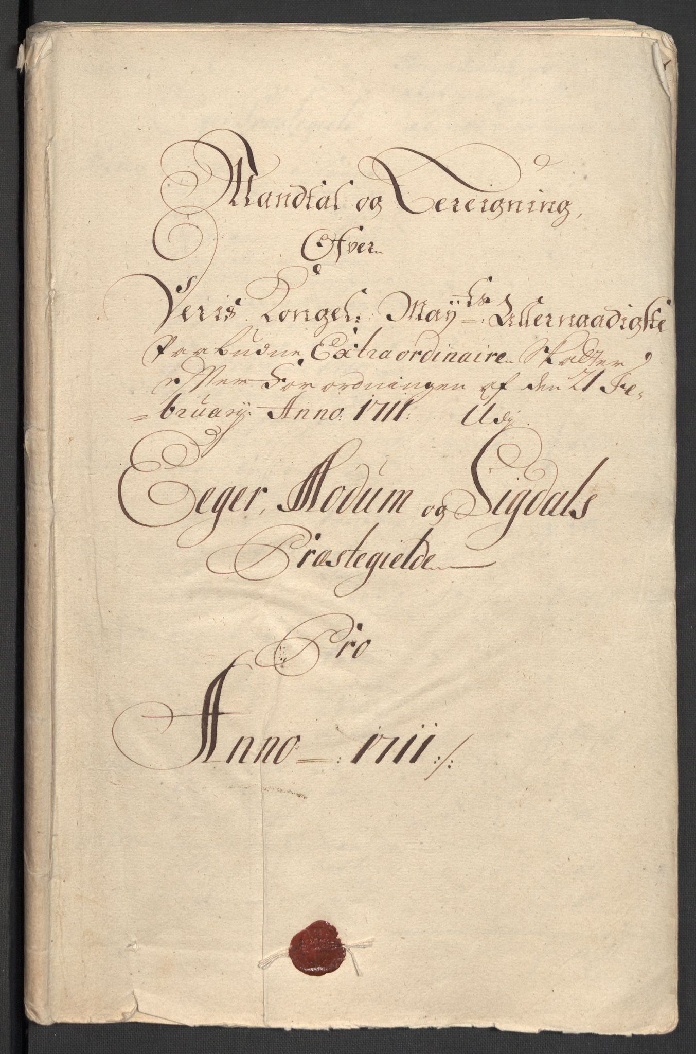 Rentekammeret inntil 1814, Reviderte regnskaper, Fogderegnskap, RA/EA-4092/R31/L1706: Fogderegnskap Hurum, Røyken, Eiker, Lier og Buskerud, 1711, p. 3