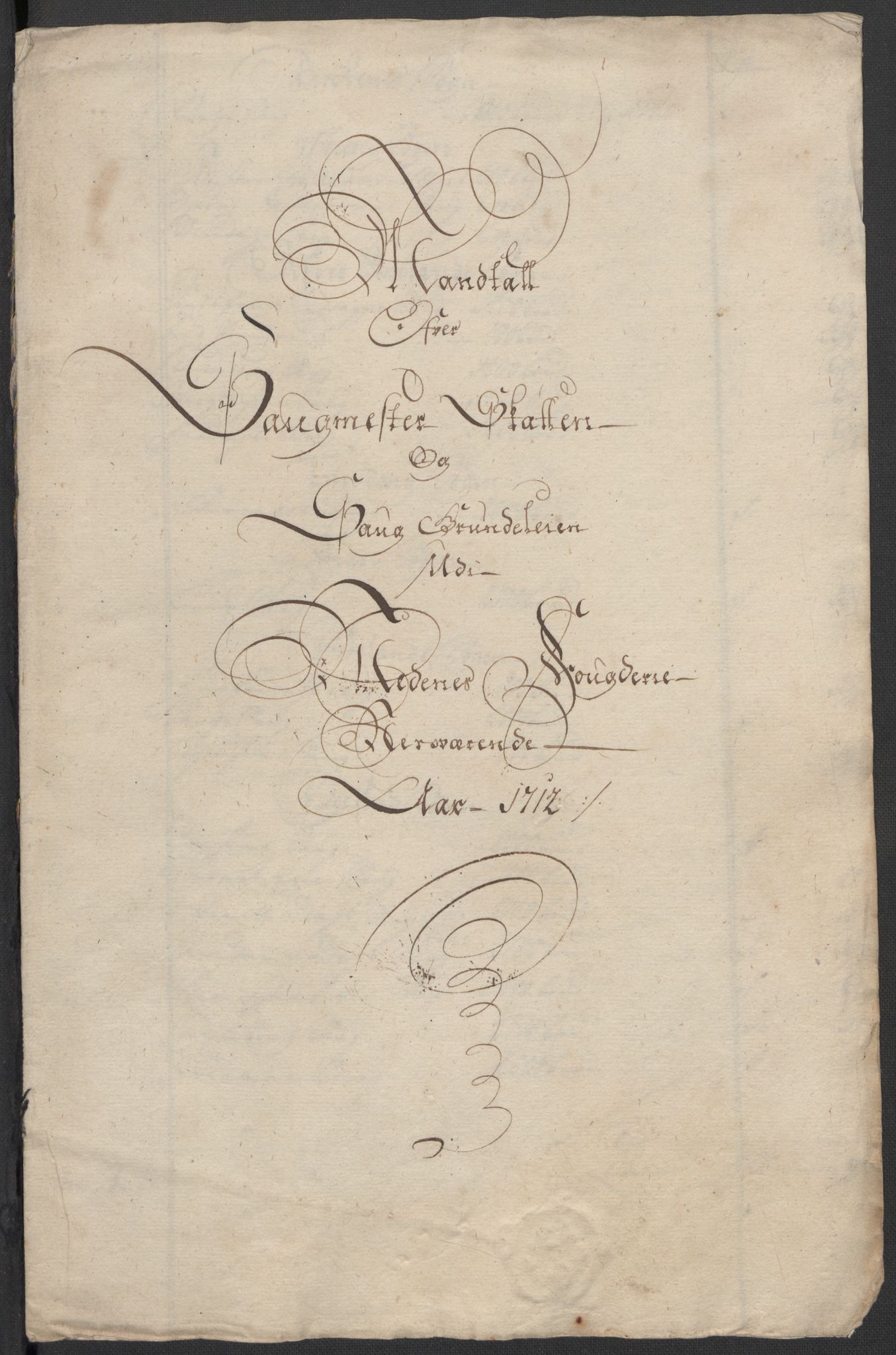 Rentekammeret inntil 1814, Reviderte regnskaper, Fogderegnskap, AV/RA-EA-4092/R39/L2320: Fogderegnskap Nedenes, 1712, p. 215