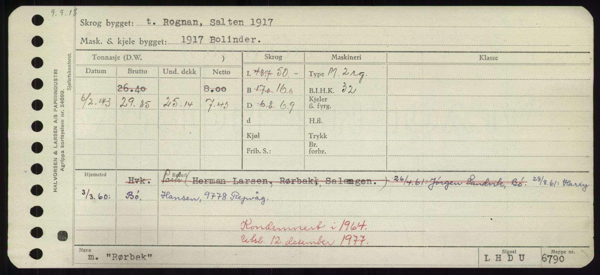 Sjøfartsdirektoratet med forløpere, Skipsmålingen, AV/RA-S-1627/H/Hd/L0031: Fartøy, Rju-Sam, p. 459