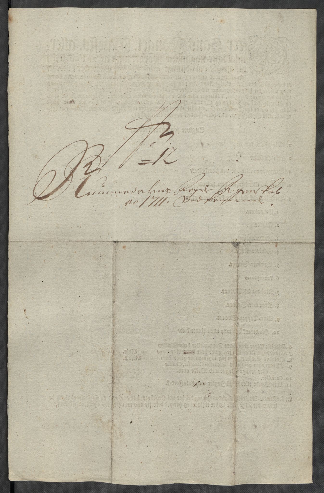 Rentekammeret inntil 1814, Reviderte regnskaper, Fogderegnskap, RA/EA-4092/R64/L4432: Fogderegnskap Namdal, 1711, p. 354