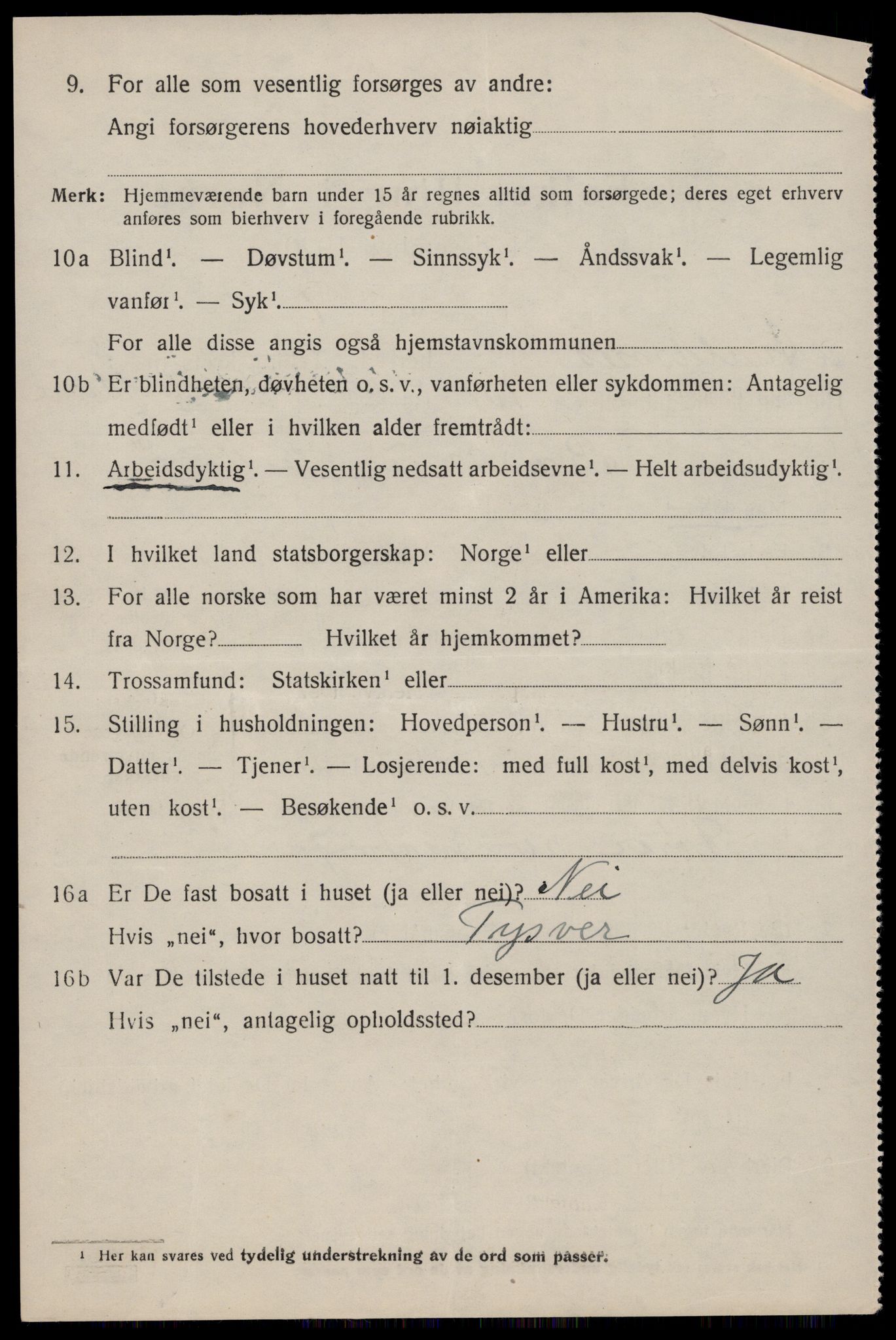 SAST, 1920 census for Avaldsnes, 1920, p. 7108