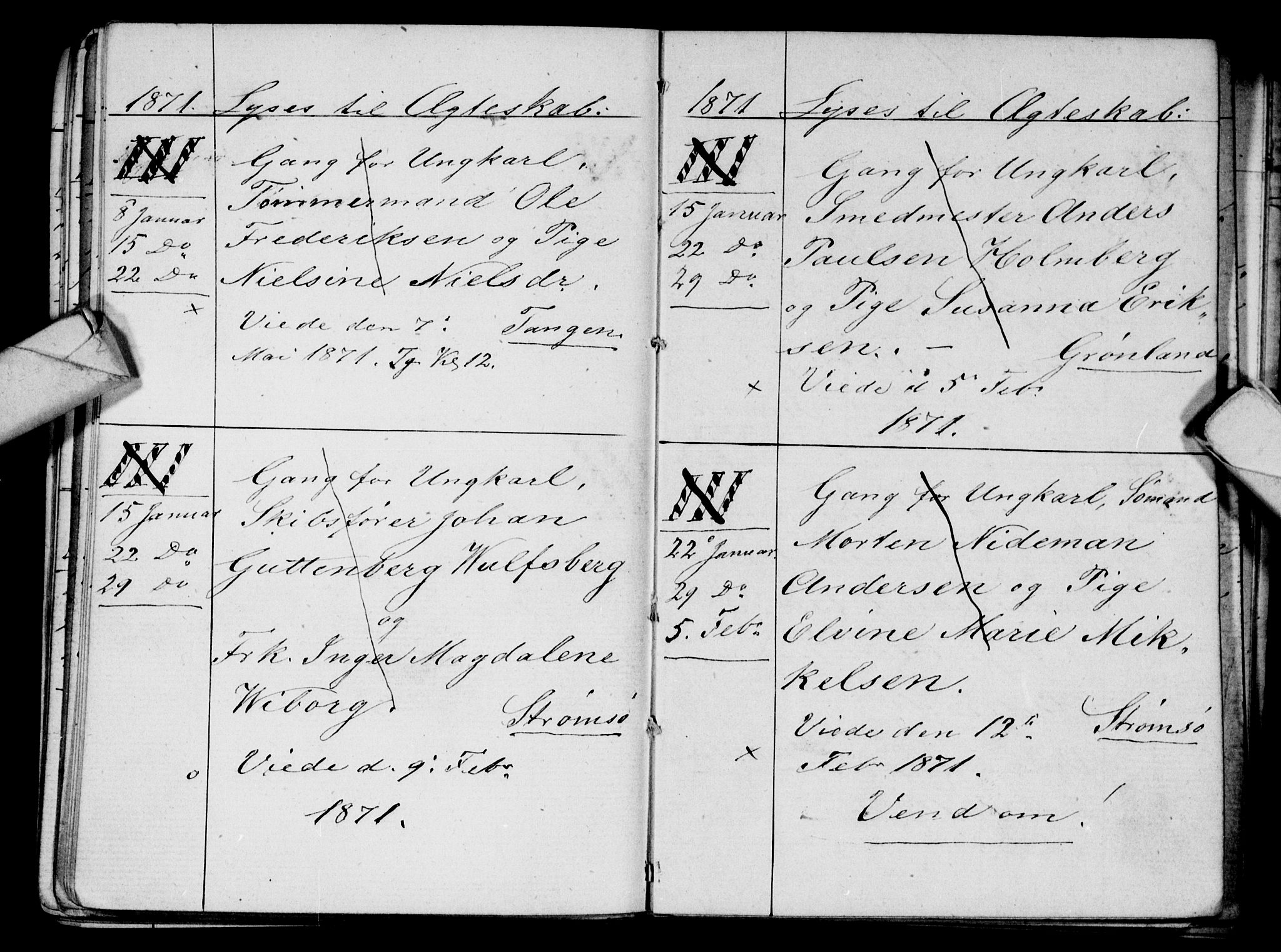 Strømsø kirkebøker, AV/SAKO-A-246/H/Ha/L0003: Banns register no. 3, 1866-1874