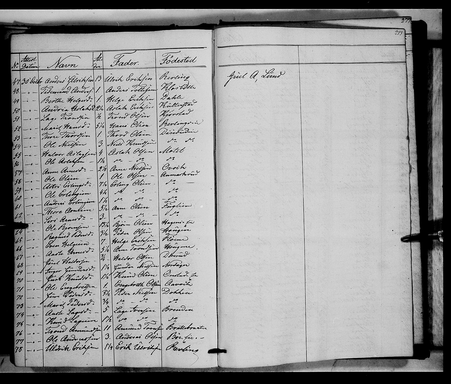 Nord-Aurdal prestekontor, AV/SAH-PREST-132/H/Ha/Haa/L0004: Parish register (official) no. 4, 1842-1863, p. 273