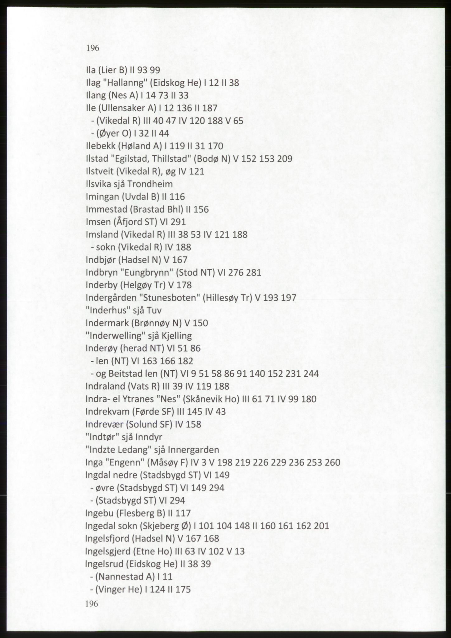 Publikasjoner utgitt av Arkivverket, PUBL/PUBL-001/C/0009: Stedsnavnregister, 1548-1567, p. 196