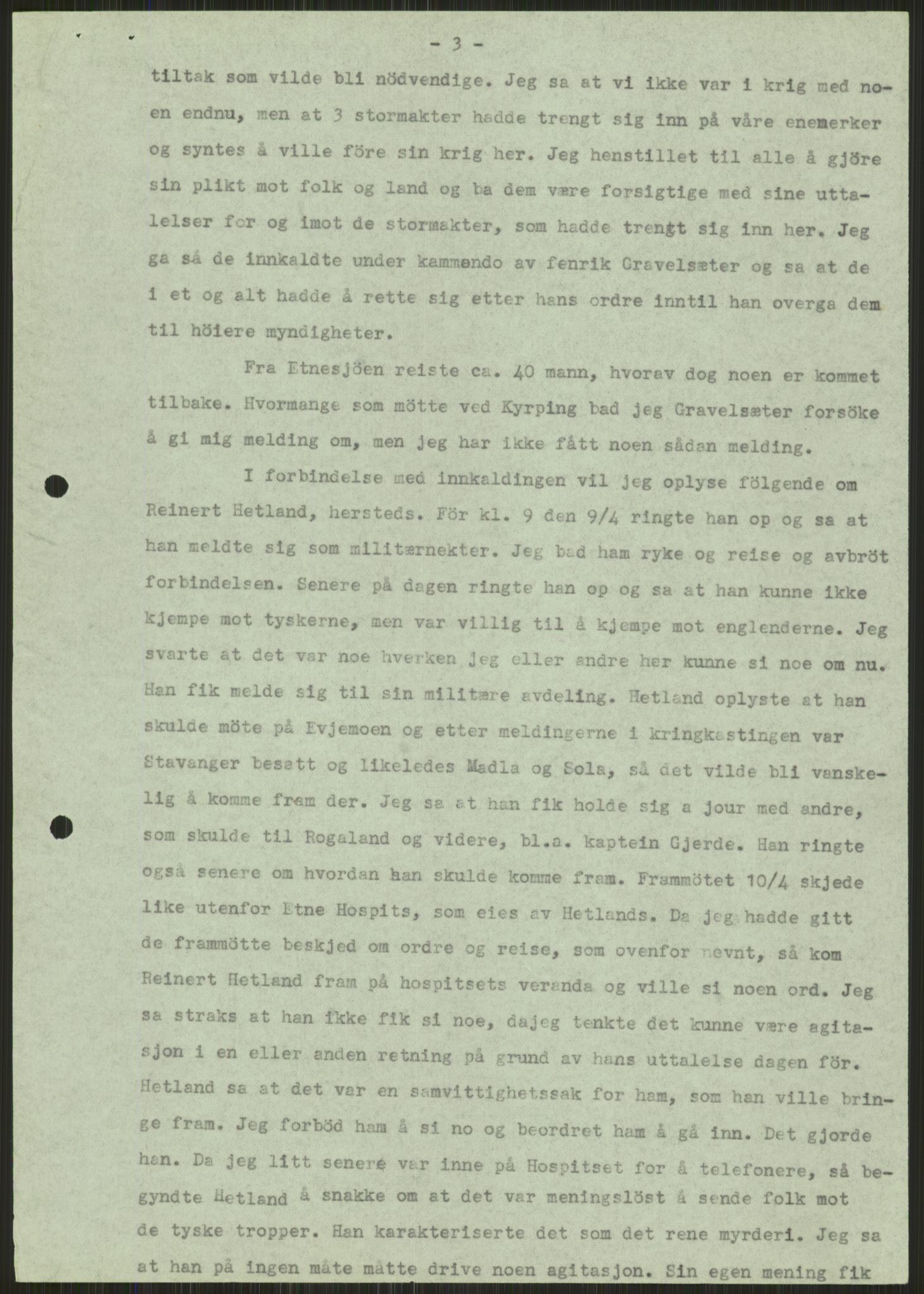 Forsvaret, Forsvarets krigshistoriske avdeling, AV/RA-RAFA-2017/Y/Ya/L0015: II-C-11-31 - Fylkesmenn.  Rapporter om krigsbegivenhetene 1940., 1940, p. 253