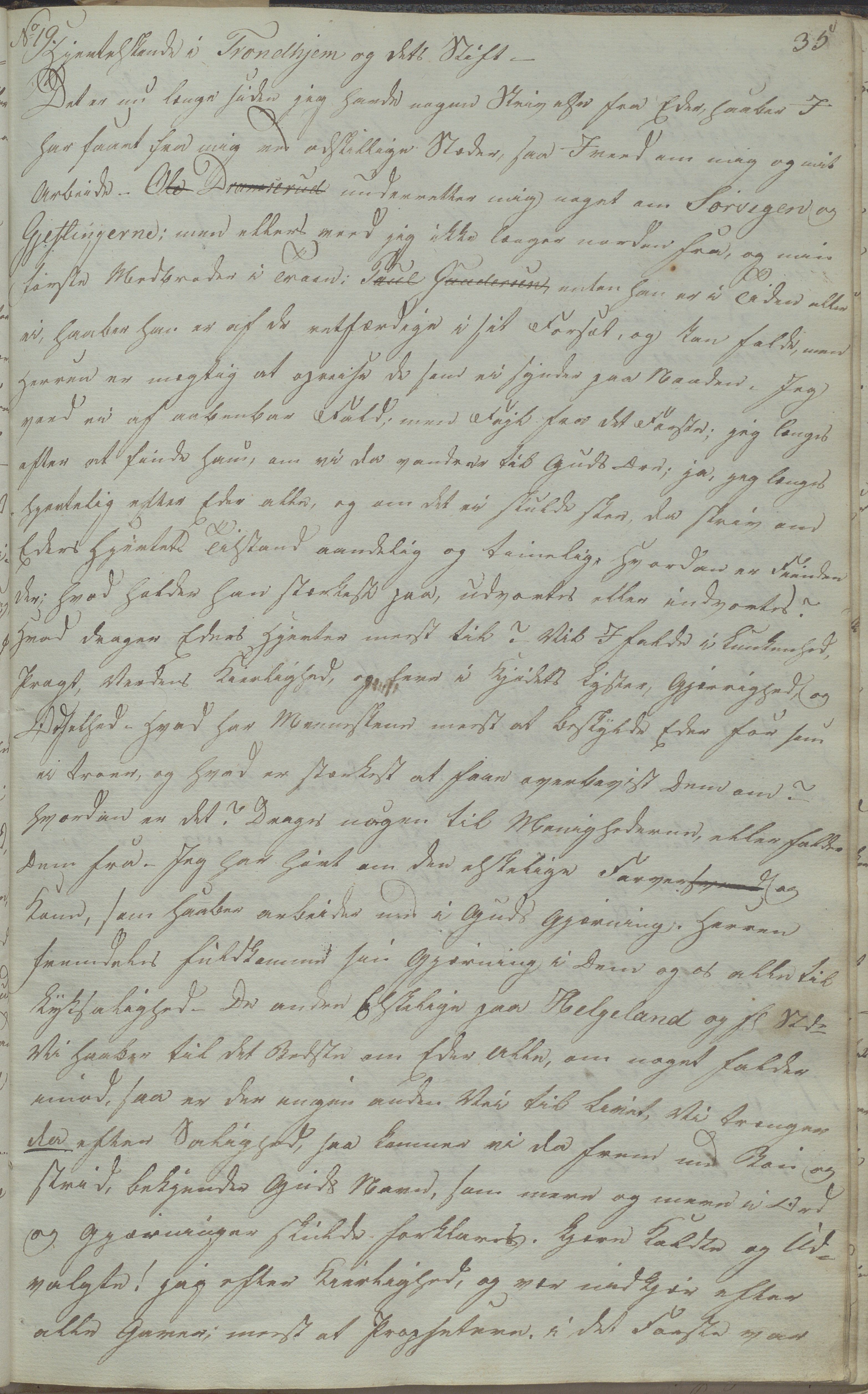 Heggtveitsamlingen, TMF/A-1007/H/L0052/0001: Innbundne brev Ms. S, med innlagt registratur / Innbundne brev Ms S. , 1801-1823, p. 35