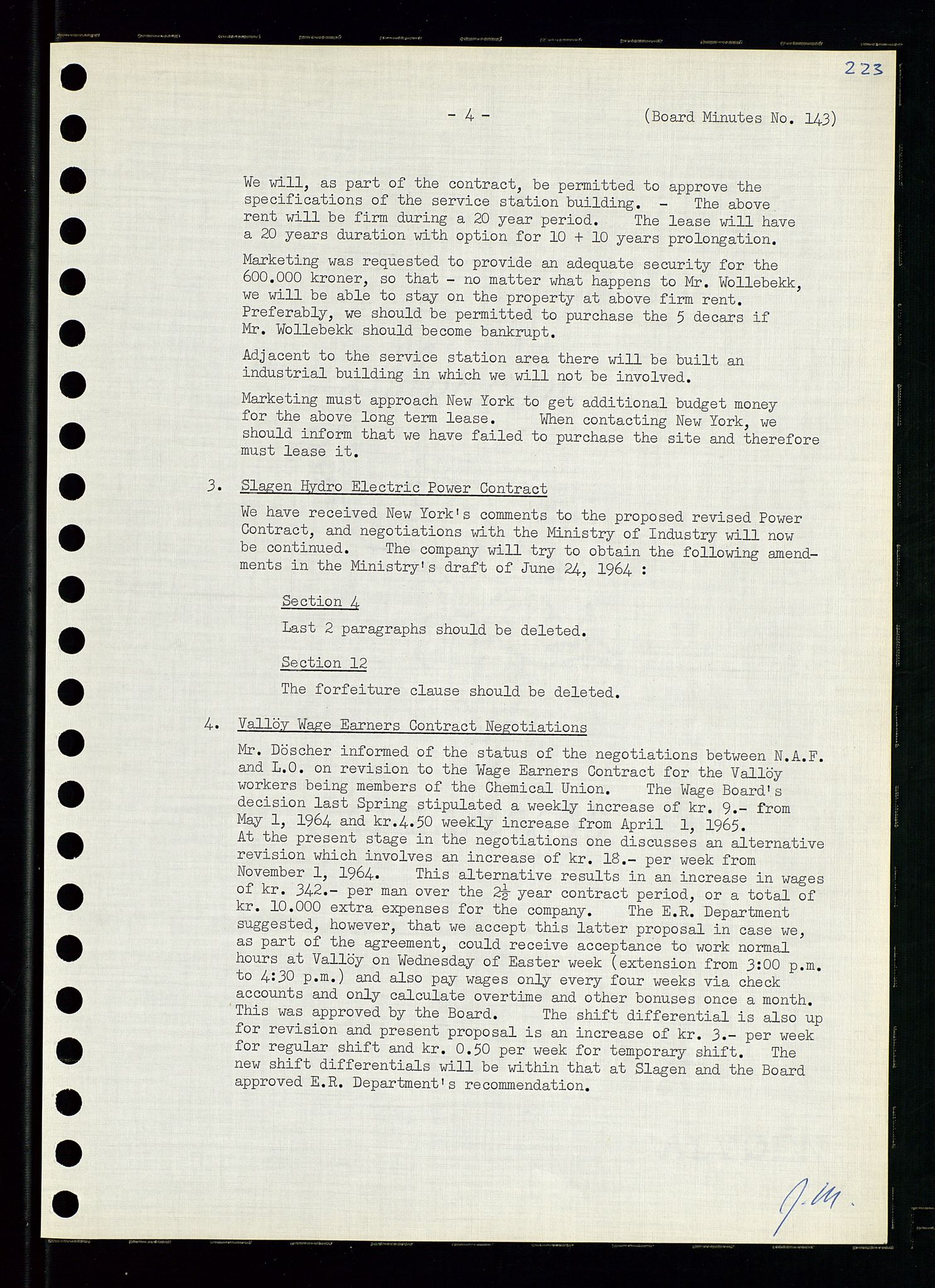 Pa 0982 - Esso Norge A/S, AV/SAST-A-100448/A/Aa/L0001/0004: Den administrerende direksjon Board minutes (styrereferater) / Den administrerende direksjon Board minutes (styrereferater), 1963-1964, p. 40