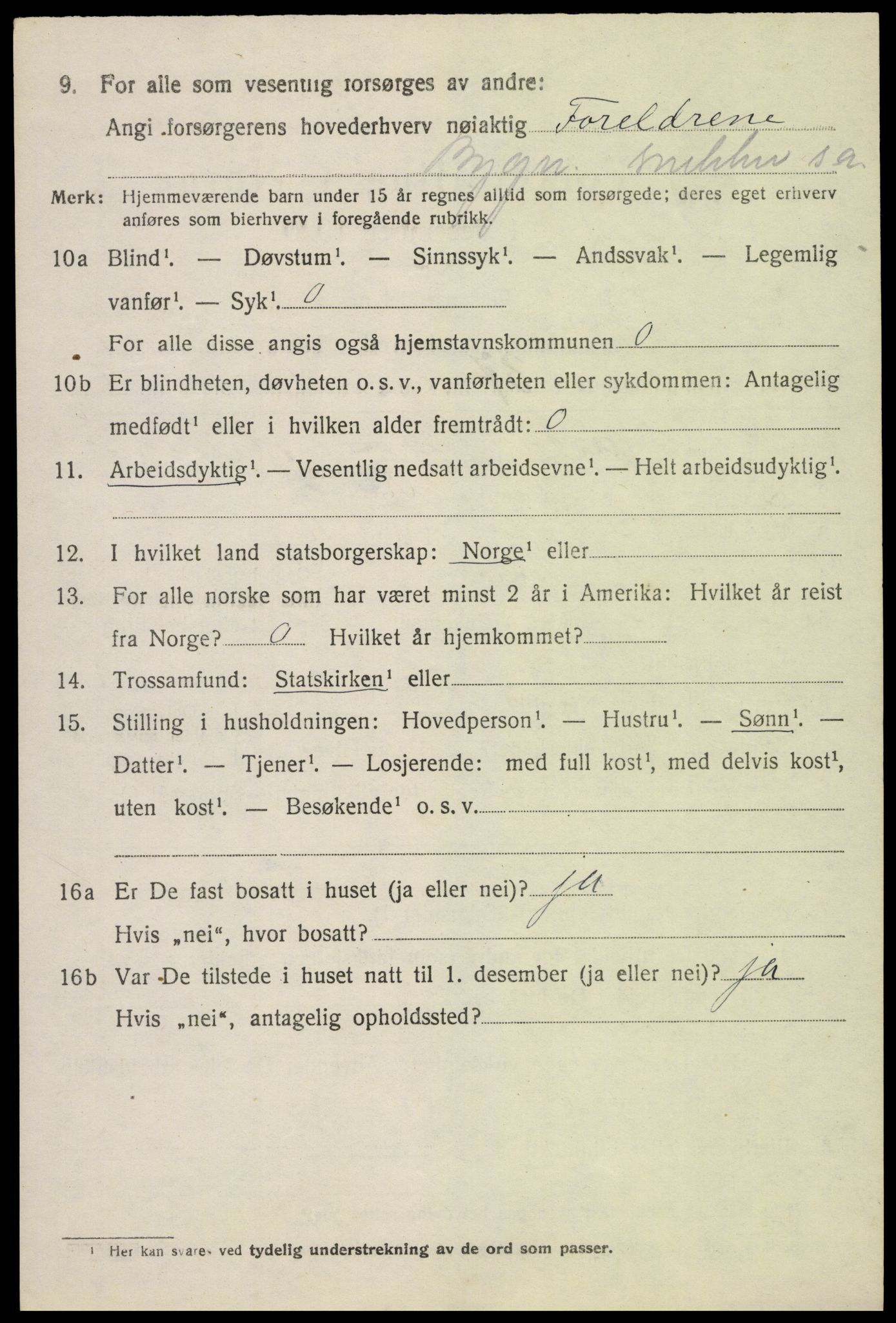 SAH, 1920 census for Biri, 1920, p. 6364