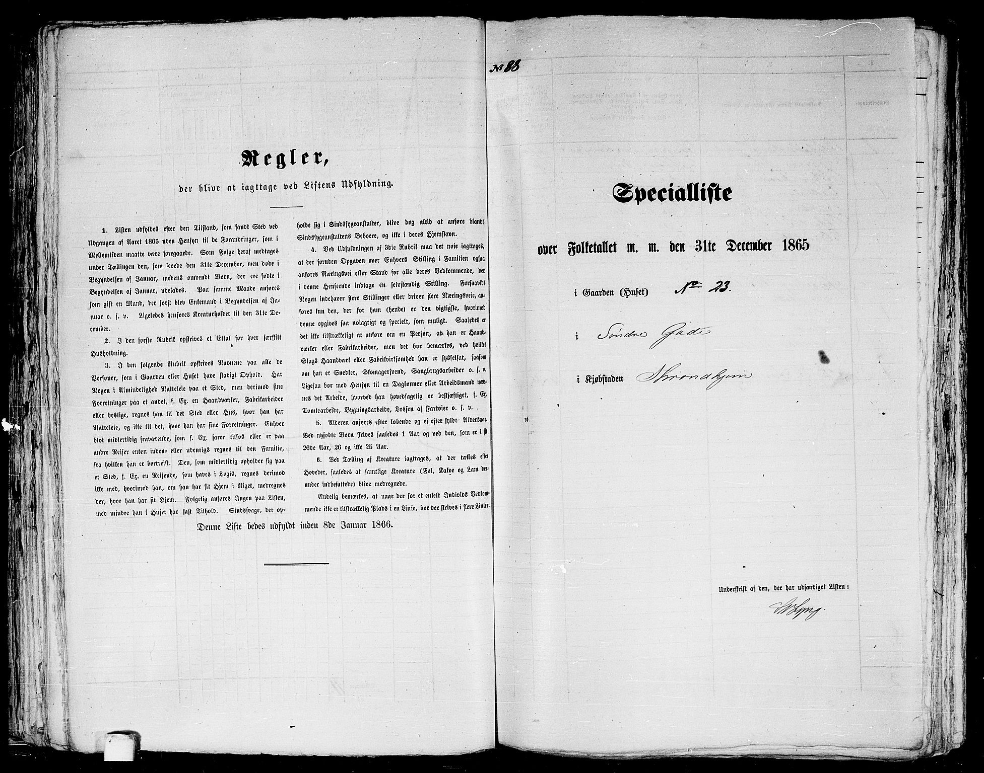 RA, 1865 census for Trondheim, 1865, p. 211