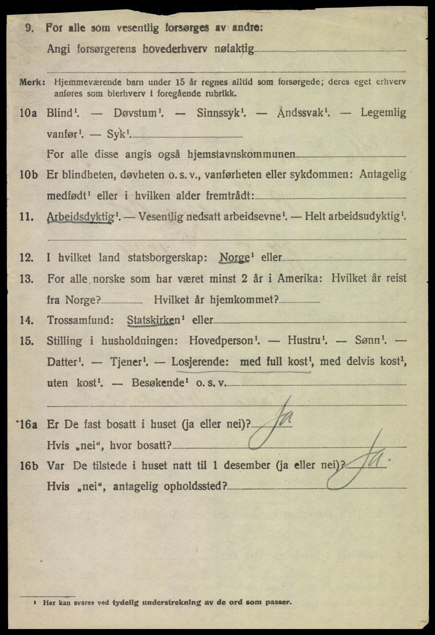 SAH, 1920 census for Ytre Rendal, 1920, p. 3316