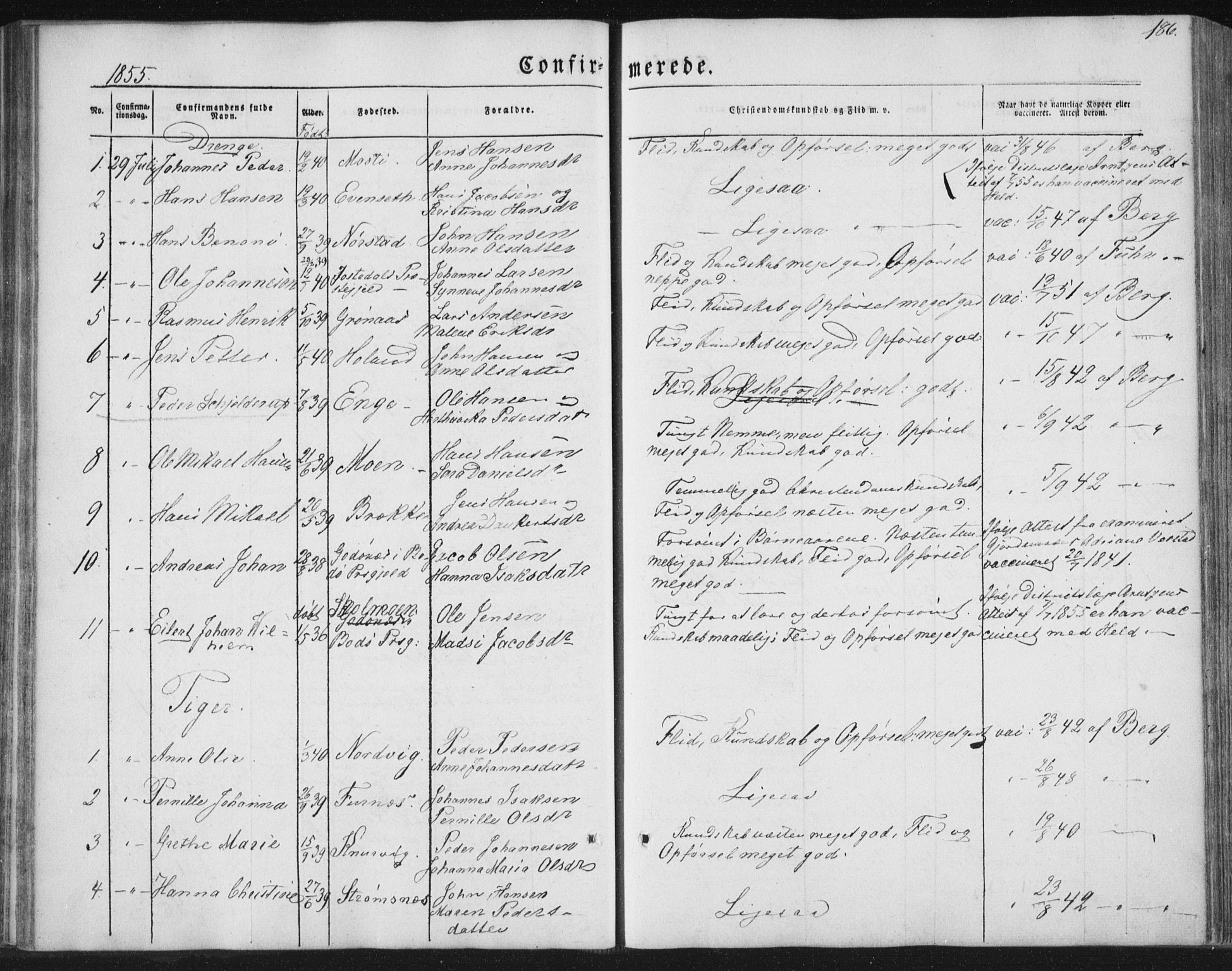 Ministerialprotokoller, klokkerbøker og fødselsregistre - Nordland, SAT/A-1459/852/L0738: Parish register (official) no. 852A08, 1849-1865, p. 186