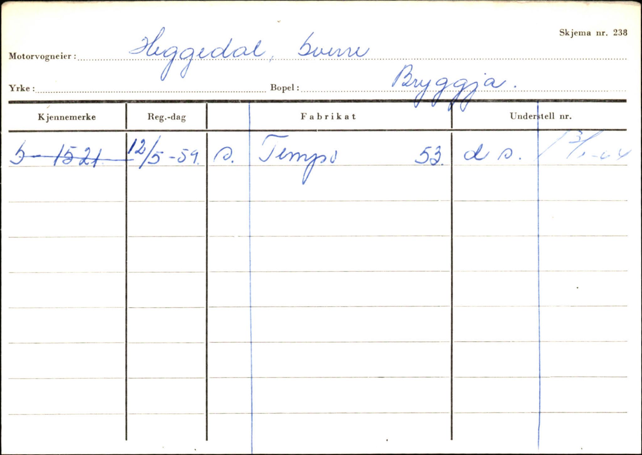 Statens vegvesen, Sogn og Fjordane vegkontor, SAB/A-5301/4/F/L0144: Registerkort Vågsøy A-R, 1945-1975, p. 977