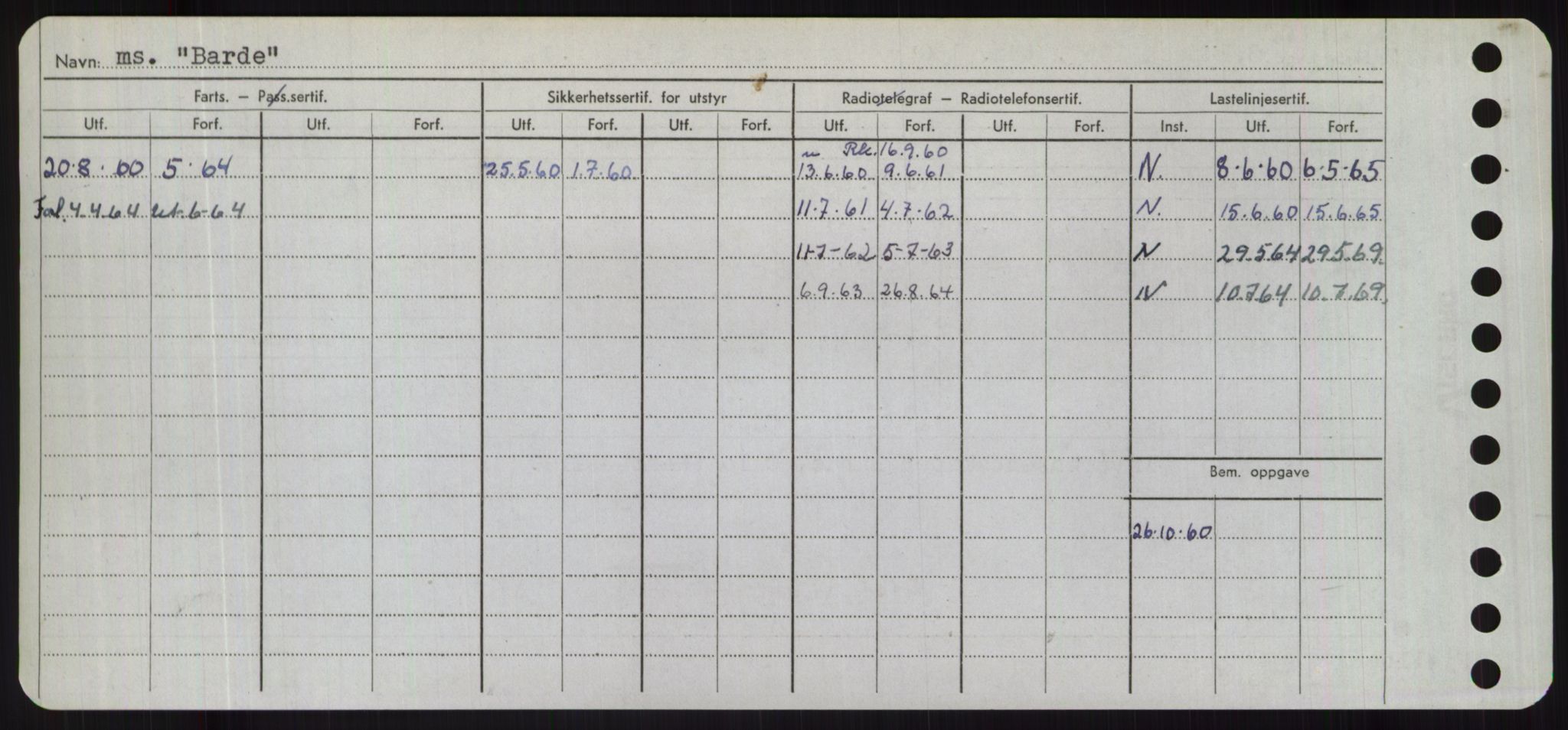 Sjøfartsdirektoratet med forløpere, Skipsmålingen, AV/RA-S-1627/H/Hd/L0003: Fartøy, B-Bev, p. 274