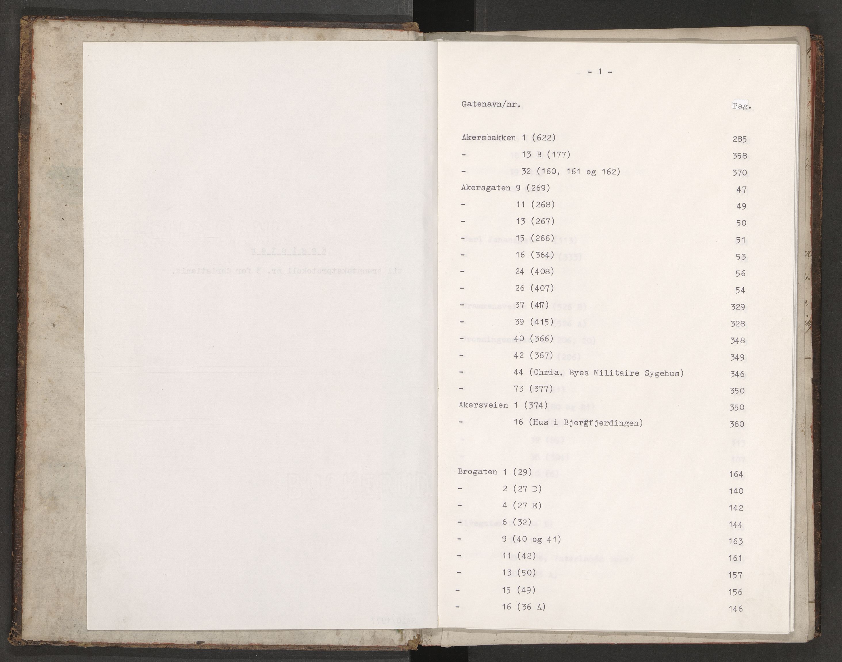 Norges brannkasse, branntakster Oslo, AV/SAO-A-11402/F/Fa/L0003: Branntakstprotokoll, 1807