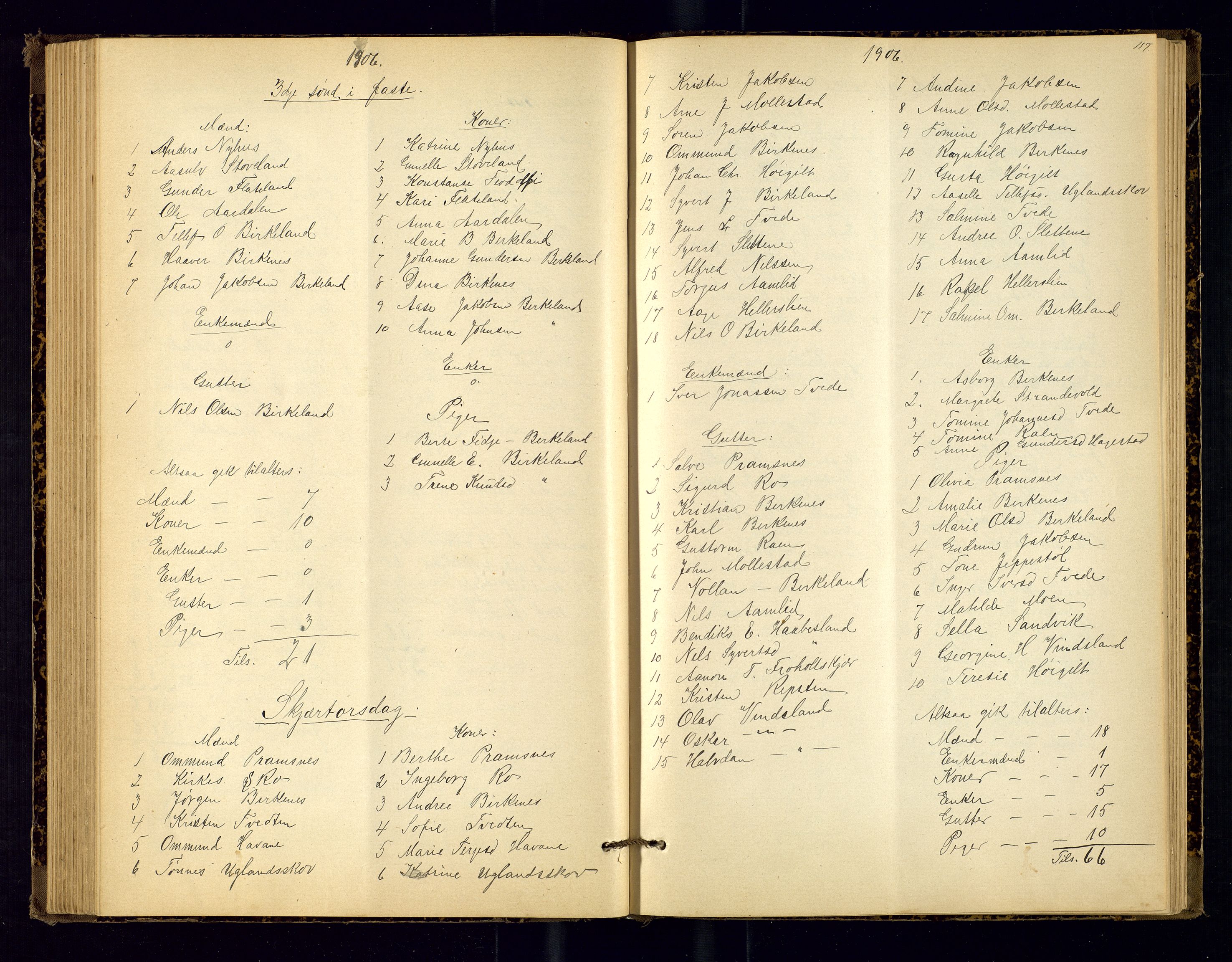 Birkenes sokneprestkontor, SAK/1111-0004/F/Fc/L0008: Communicants register no. C-8, 1891-1915, p. 117