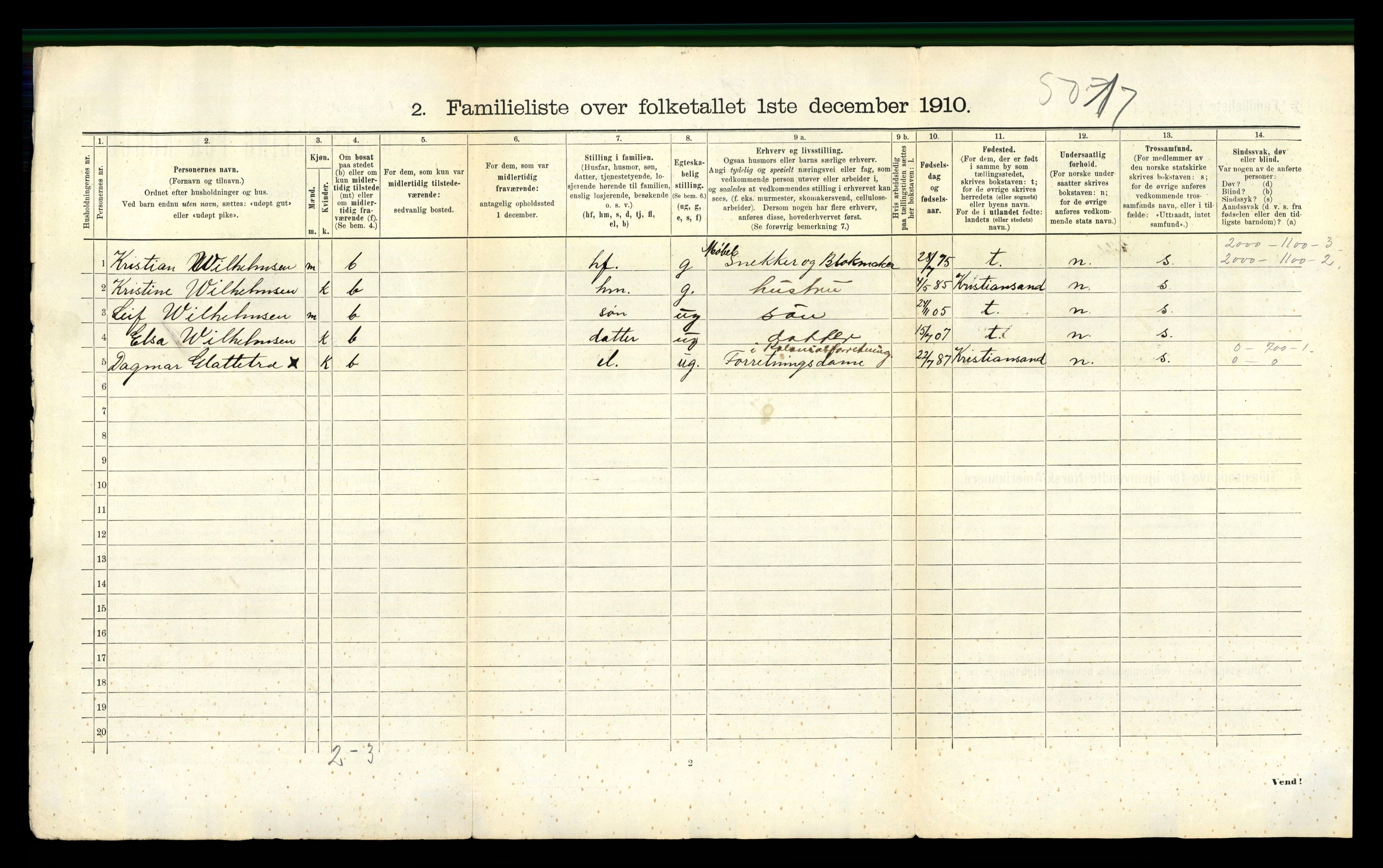 RA, 1910 census for Tromsø, 1910, p. 3265