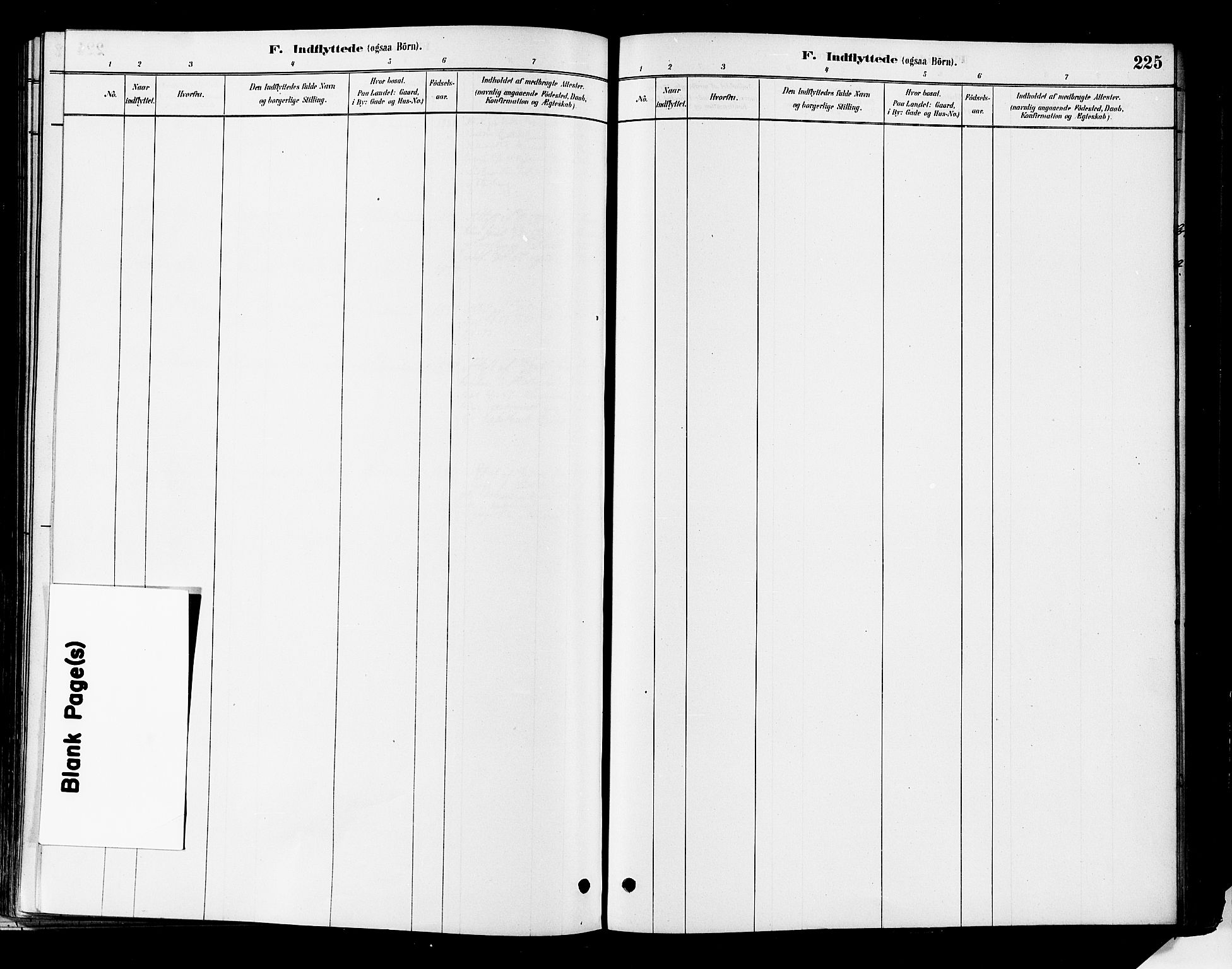 Flesberg kirkebøker, AV/SAKO-A-18/F/Fa/L0008: Parish register (official) no. I 8, 1879-1899, p. 225