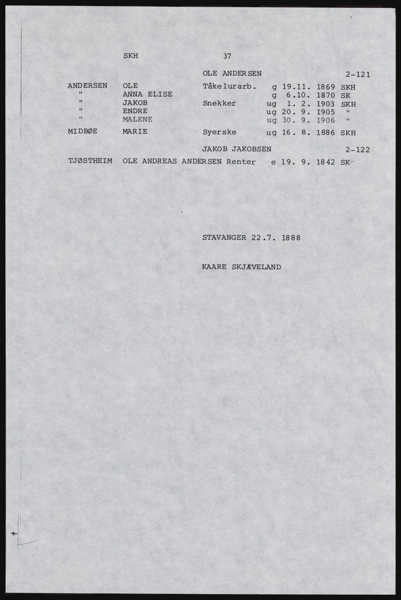 SAST, Copy of 1920 census for Karmøy, 1920, p. 49