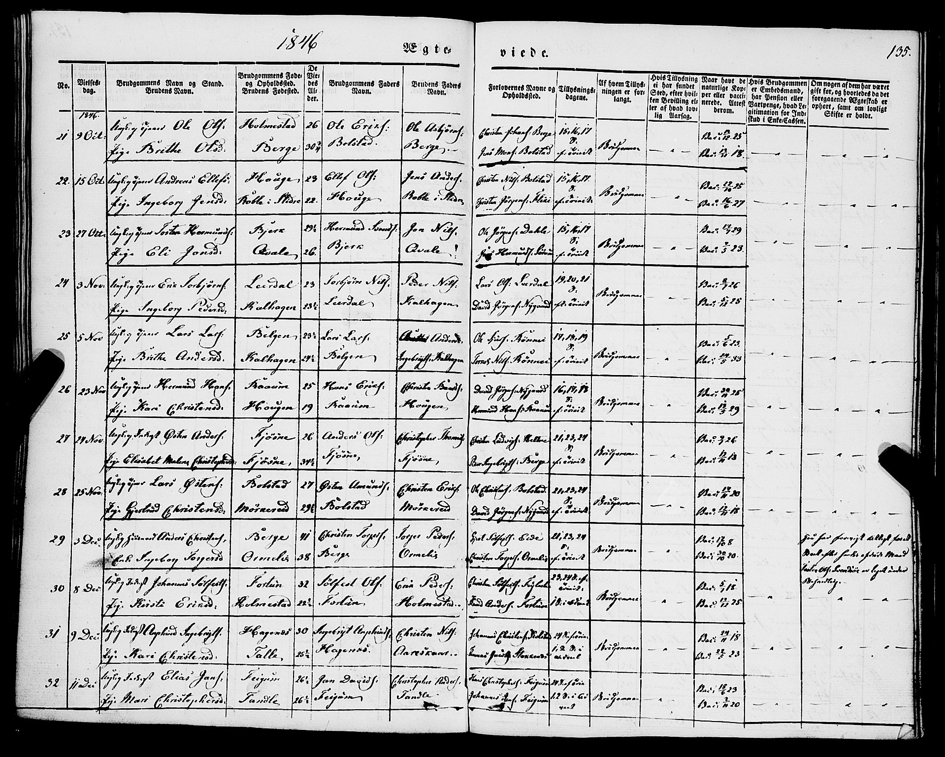 Luster sokneprestembete, SAB/A-81101/H/Haa/Haaa/L0006: Parish register (official) no. A 6, 1840-1848, p. 135