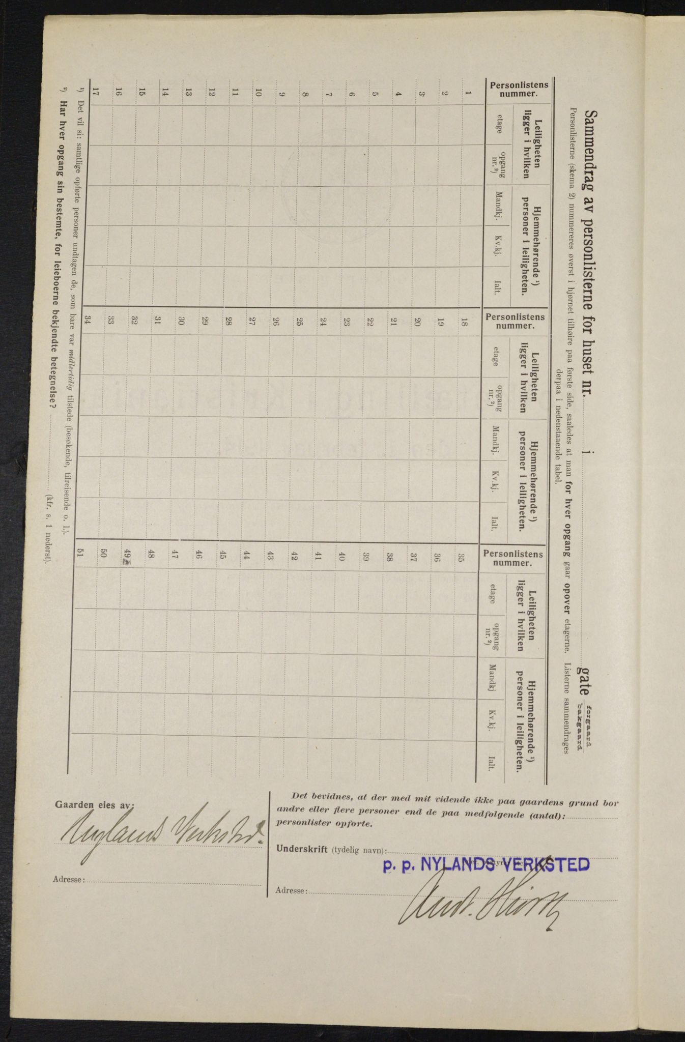 OBA, Municipal Census 1914 for Kristiania, 1914, p. 74016