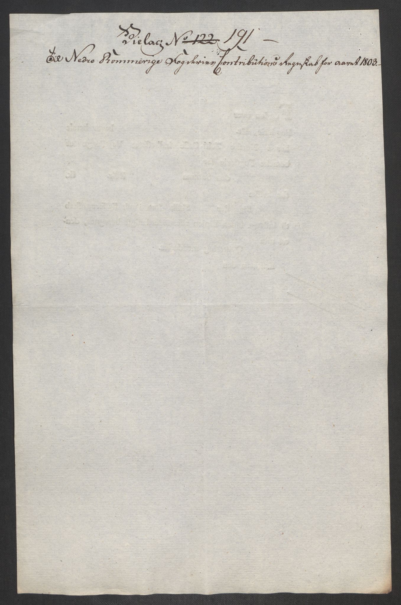 Rentekammeret inntil 1814, Reviderte regnskaper, Fogderegnskap, AV/RA-EA-4092/R11/L0679: Fogderegnskap Nedre Romerike, 1803, p. 505