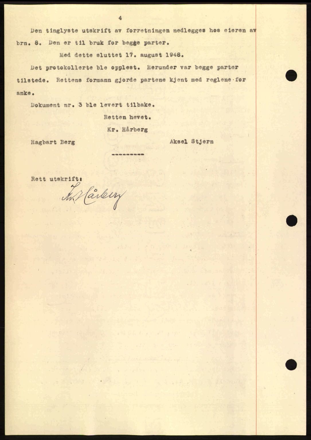 Fosen sorenskriveri, AV/SAT-A-1107/1/2/2C: Mortgage book no. A9, 1948-1949, Diary no: : 261/1949
