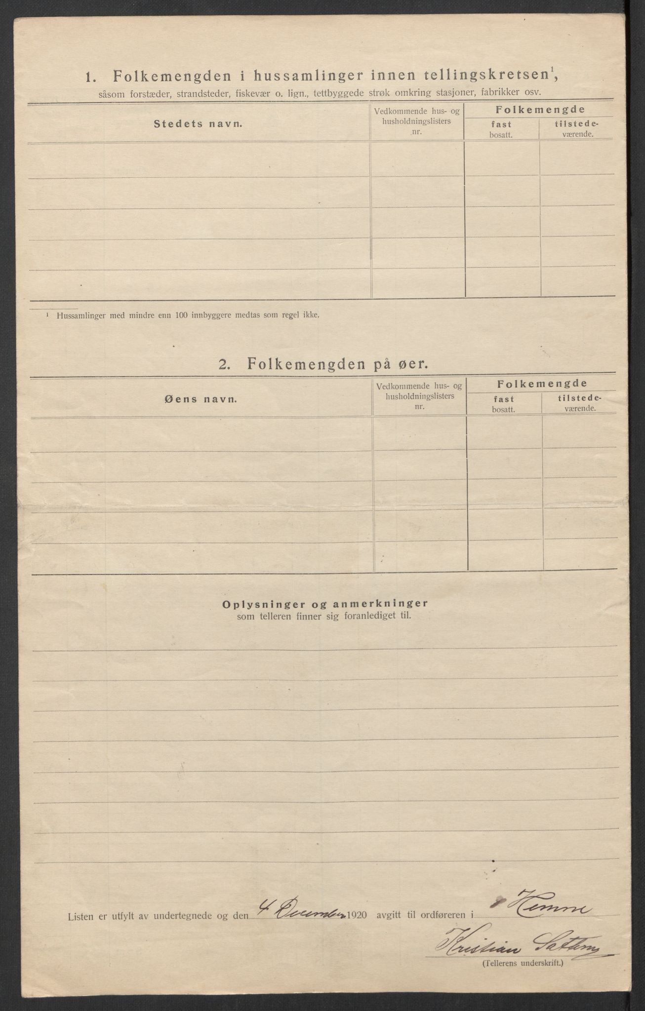 SAT, 1920 census for Hemne, 1920, p. 38