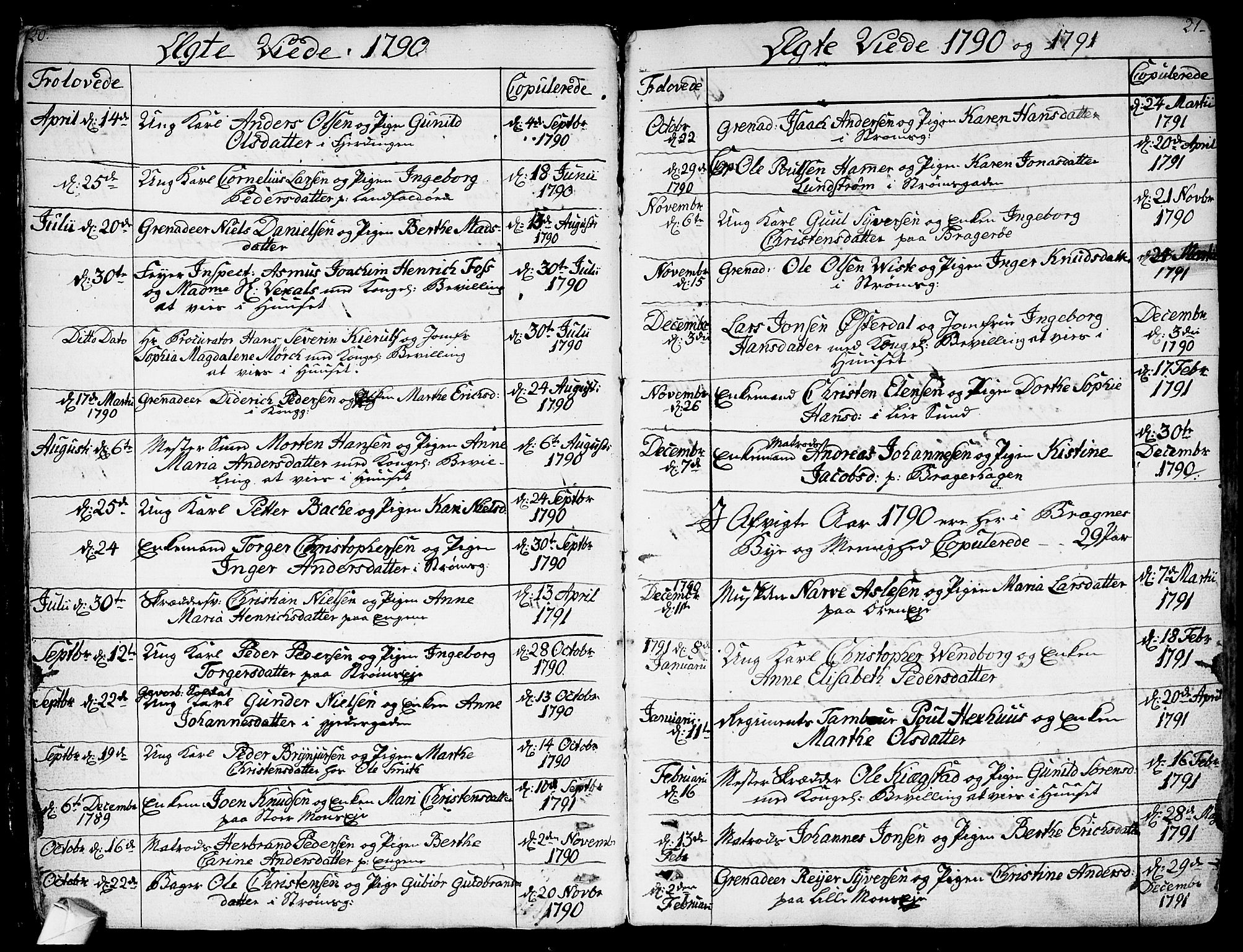 Bragernes kirkebøker, SAKO/A-6/F/Fa/L0006a: Parish register (official) no. I 6, 1782-1814