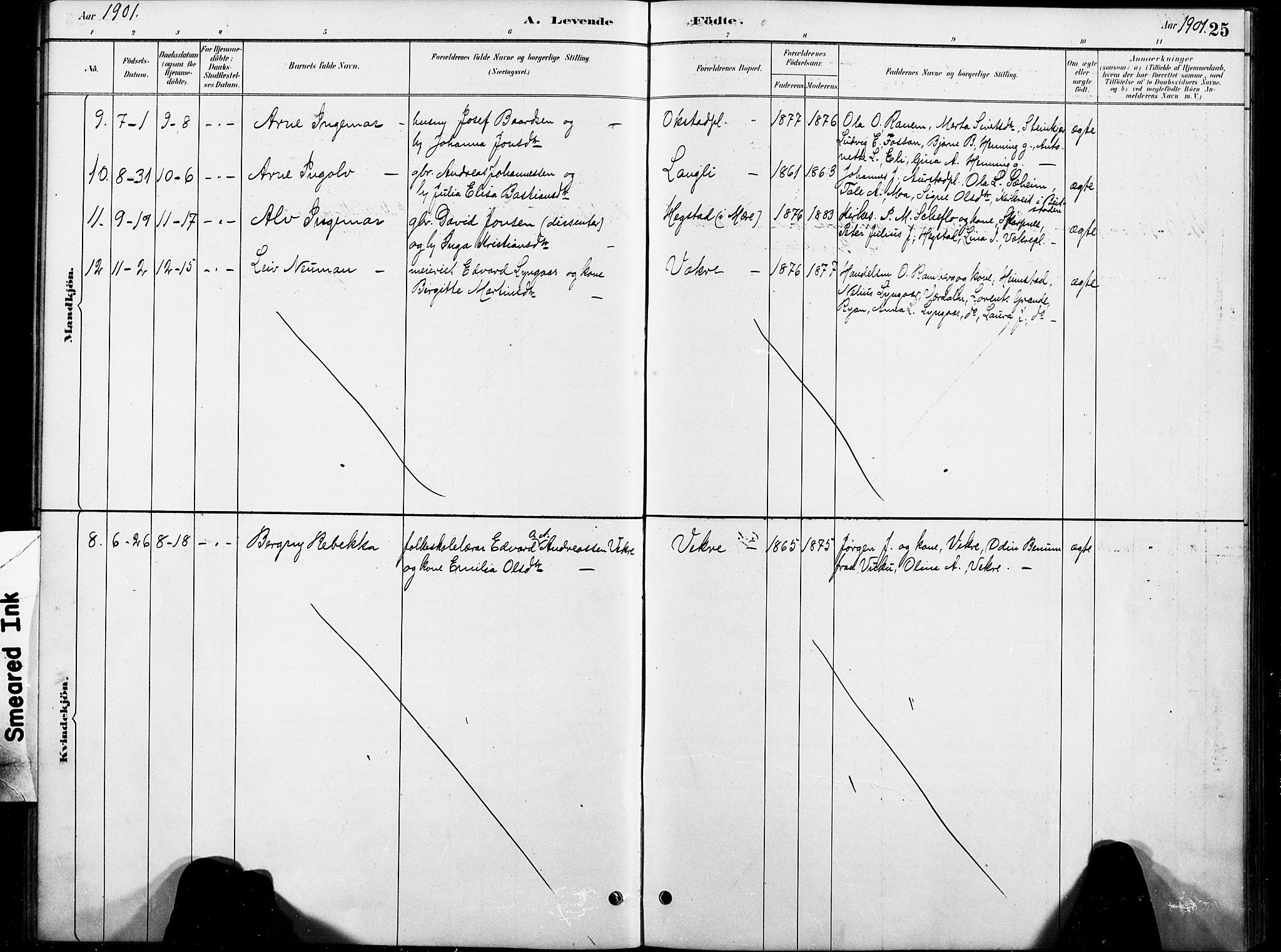 Ministerialprotokoller, klokkerbøker og fødselsregistre - Nord-Trøndelag, AV/SAT-A-1458/738/L0364: Parish register (official) no. 738A01, 1884-1902, p. 25