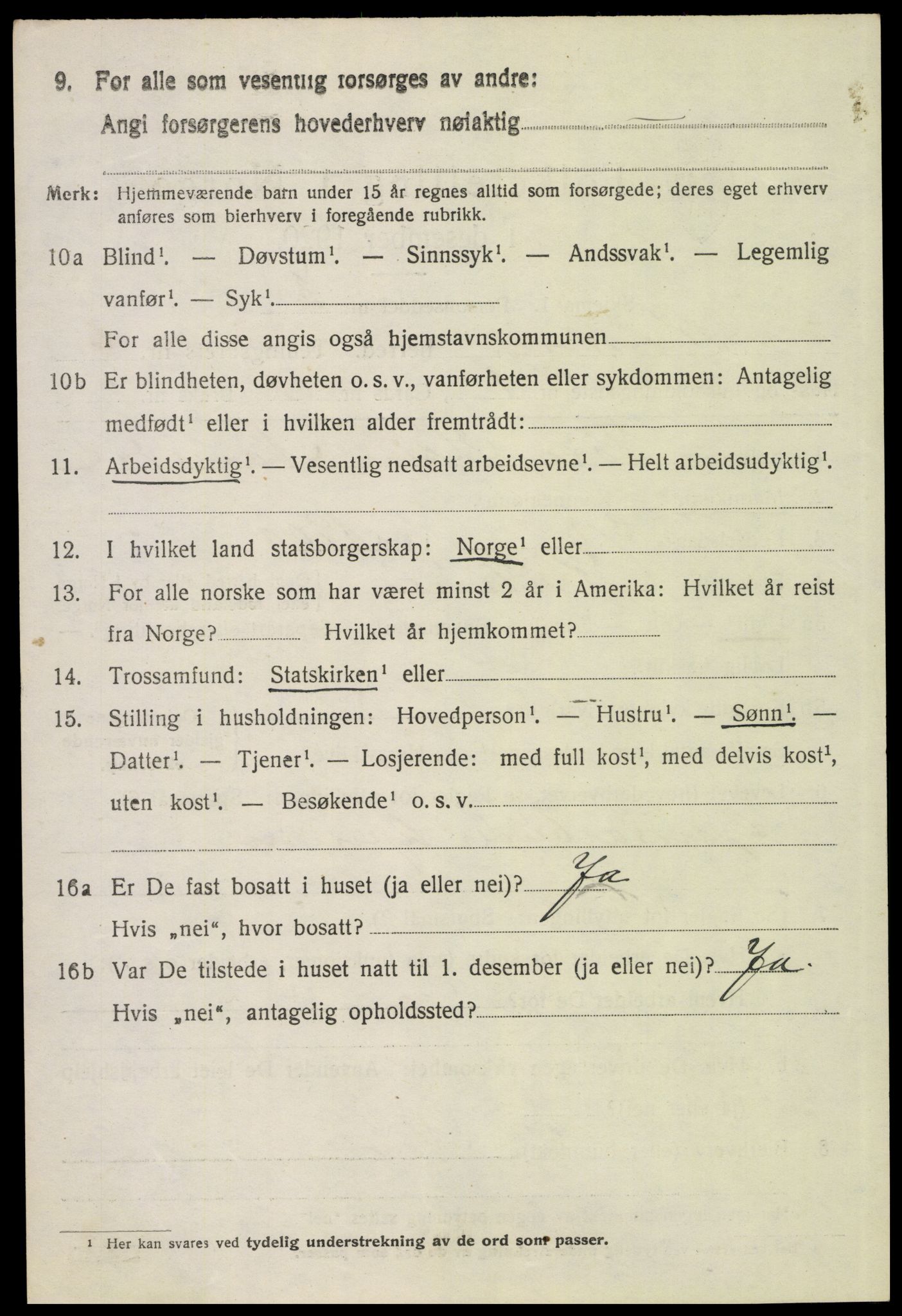 SAH, 1920 census for Kvikne, 1920, p. 2457