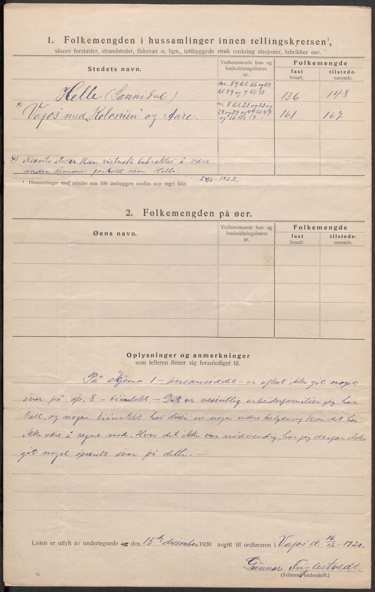 SAKO, 1920 census for Sannidal, 1920, p. 15