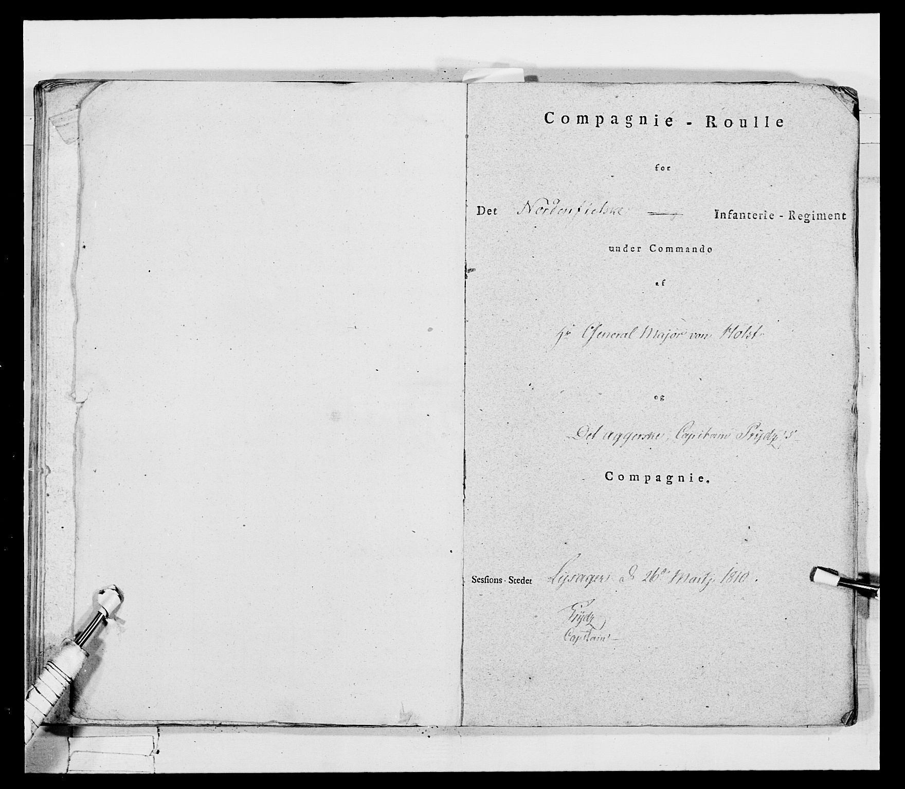 Generalitets- og kommissariatskollegiet, Det kongelige norske kommissariatskollegium, AV/RA-EA-5420/E/Eh/L0033: Nordafjelske gevorbne infanteriregiment, 1810, p. 219