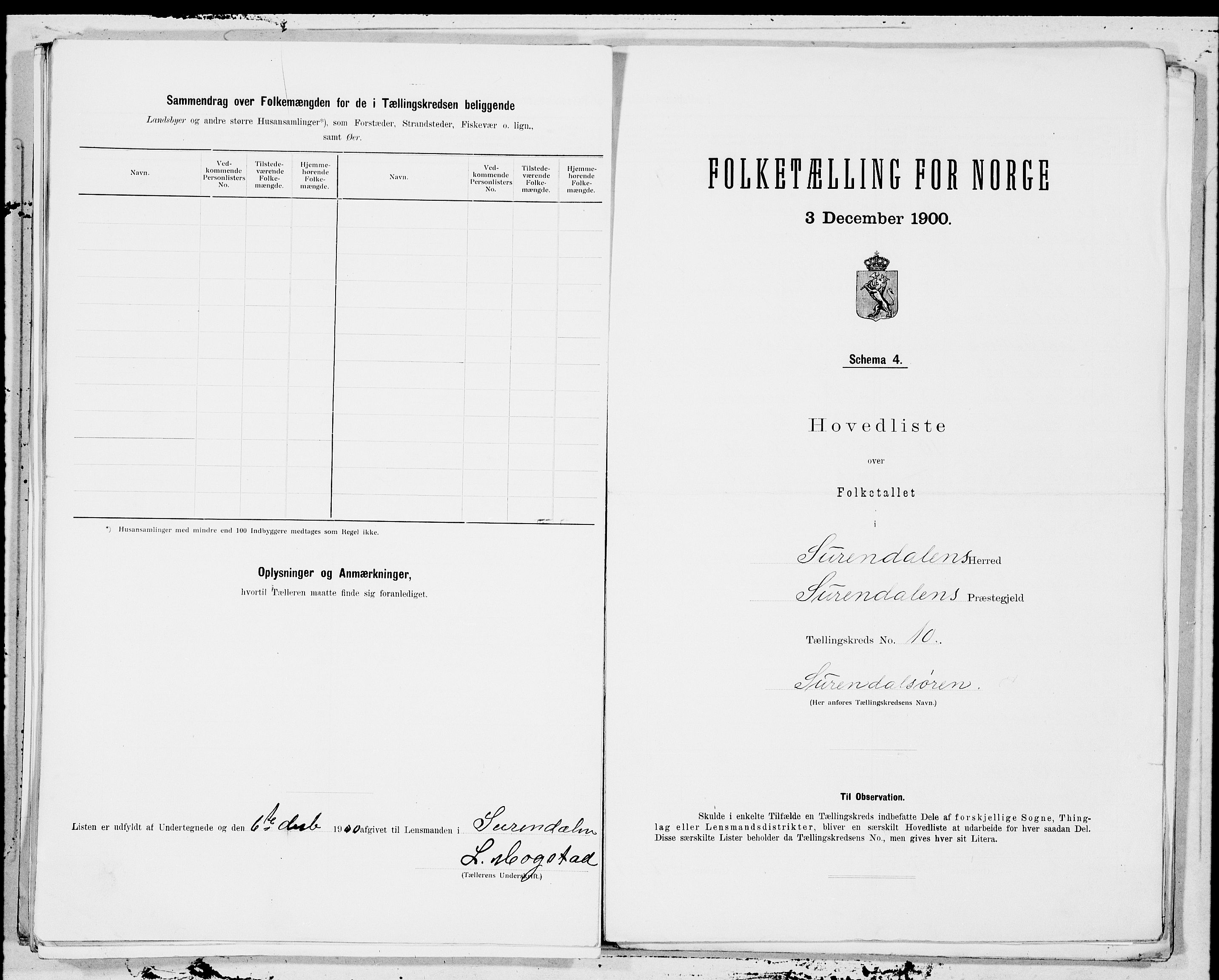 SAT, 1900 census for Surnadal, 1900, p. 24