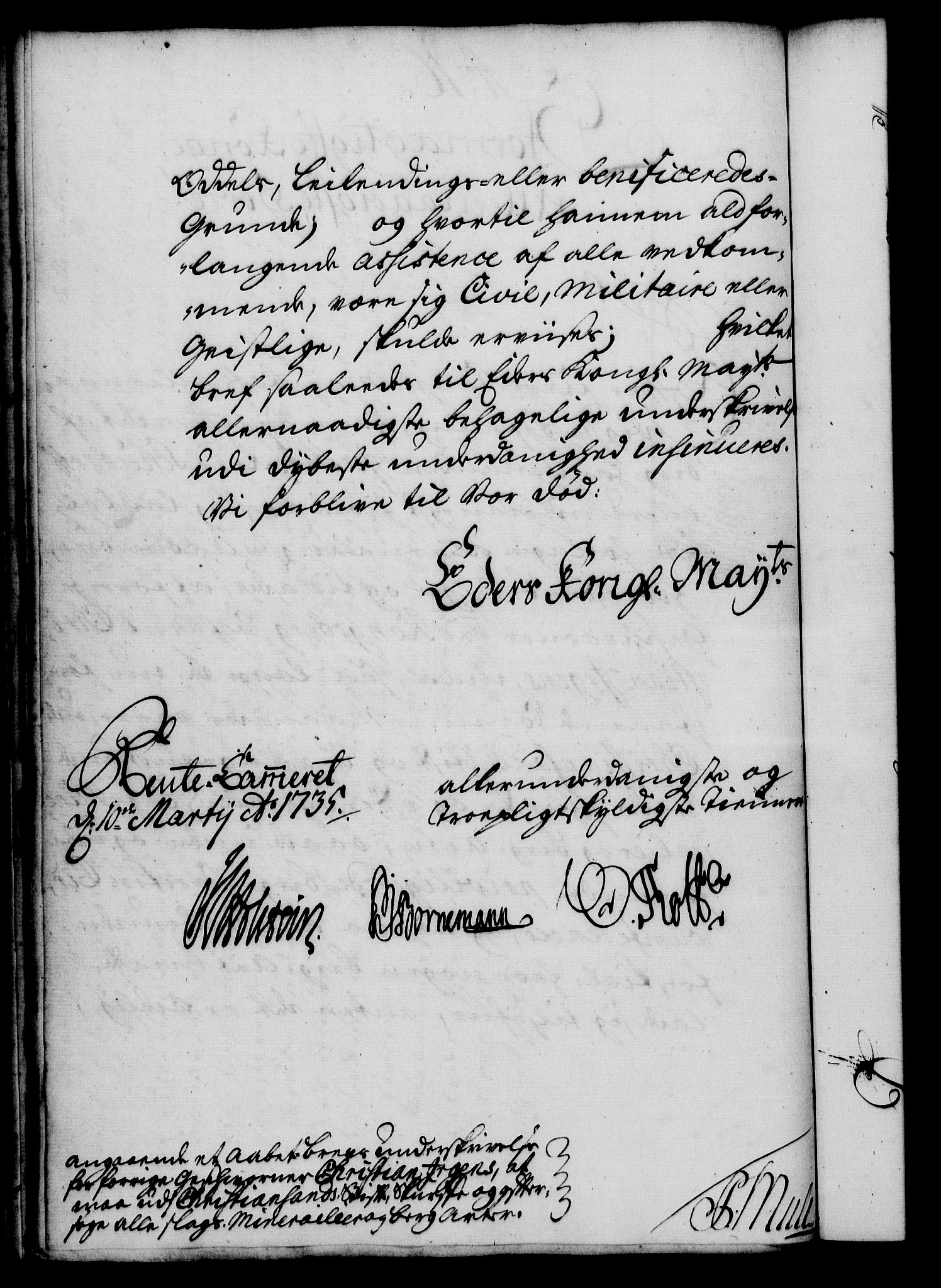 Rentekammeret, Kammerkanselliet, RA/EA-3111/G/Gf/Gfa/L0018: Norsk relasjons- og resolusjonsprotokoll (merket RK 52.18), 1735, p. 113
