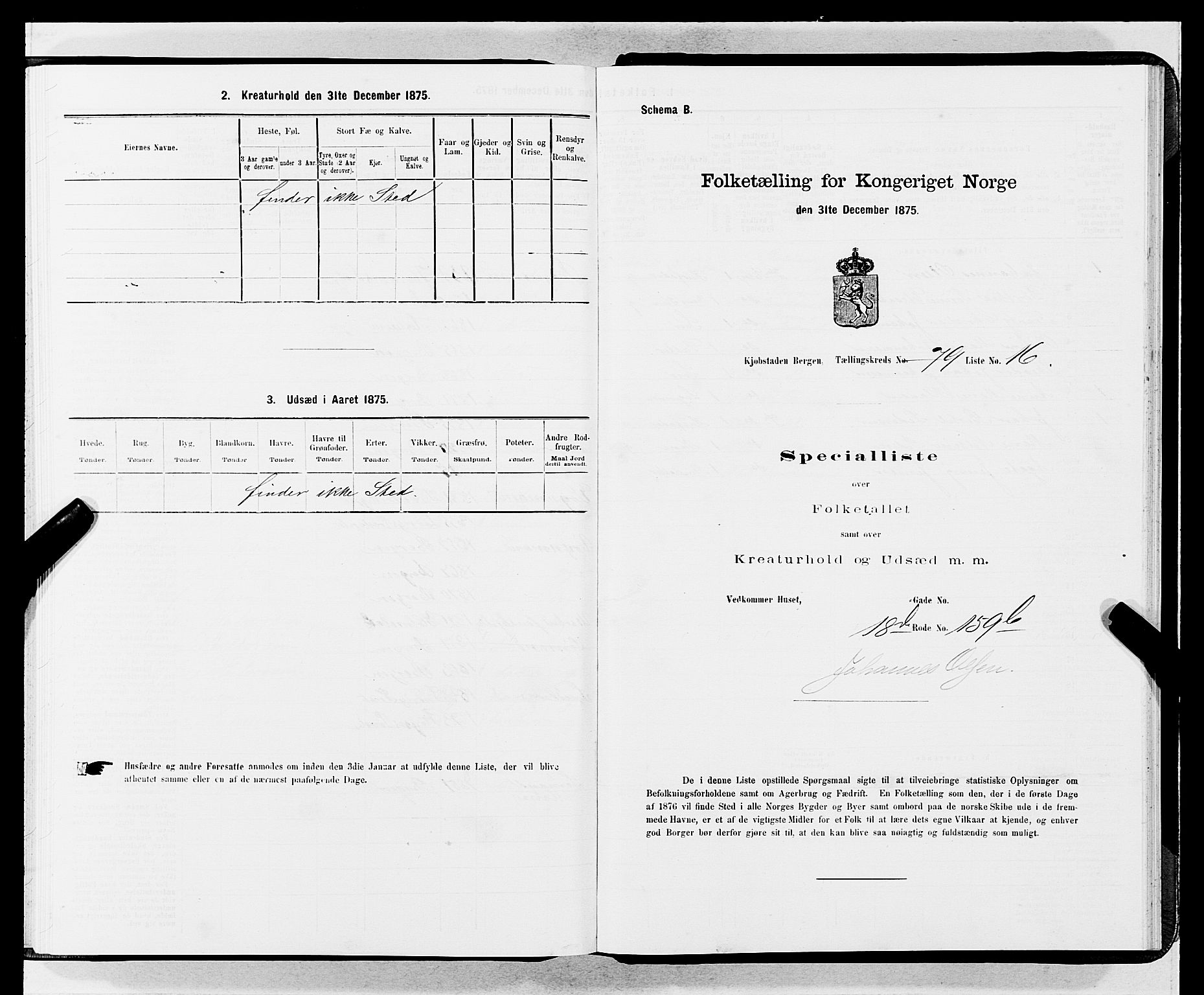 SAB, 1875 census for 1301 Bergen, 1875, p. 4262