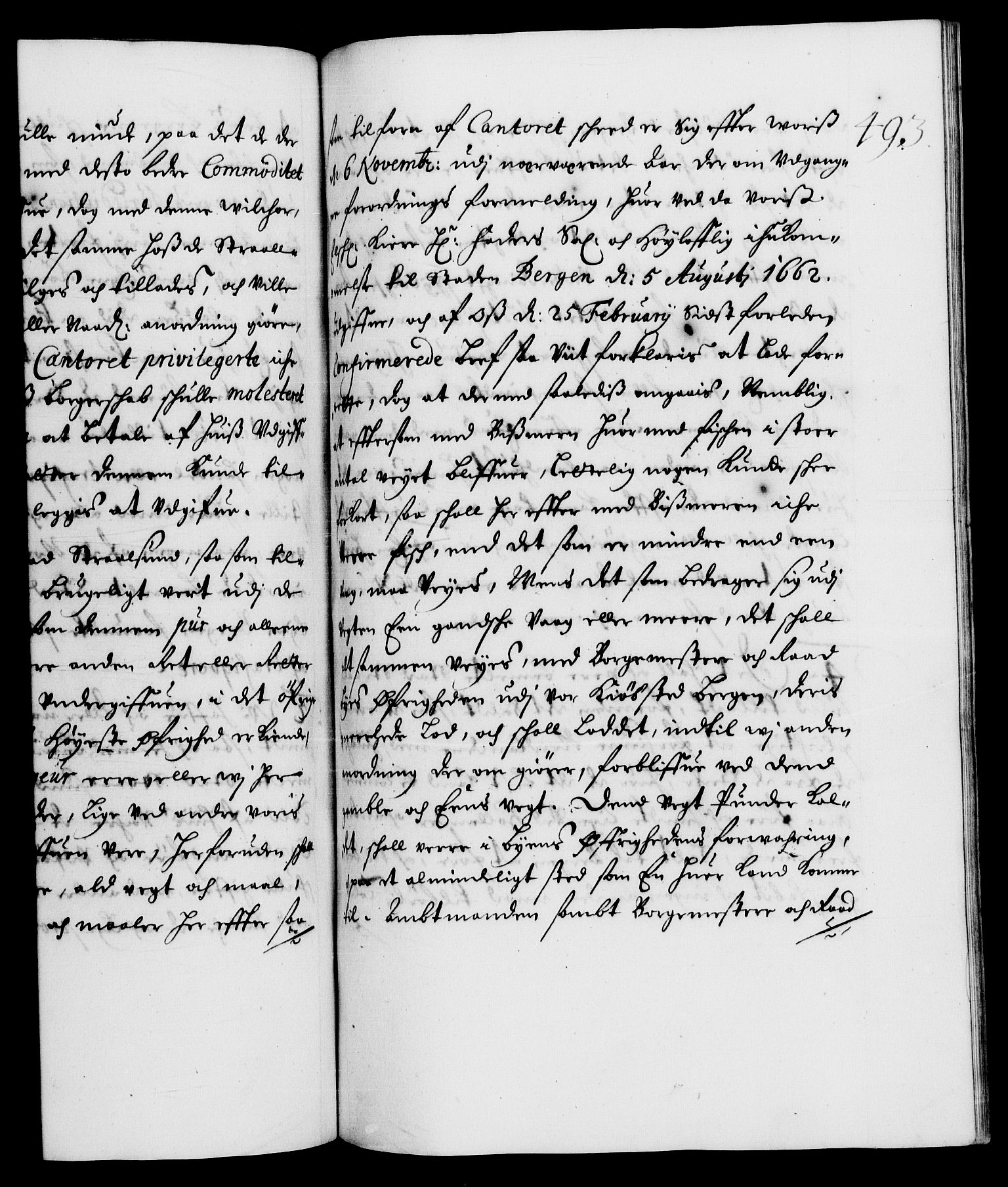 Danske Kanselli 1572-1799, RA/EA-3023/F/Fc/Fca/Fcaa/L0011: Norske registre (mikrofilm), 1670-1673, p. 493a