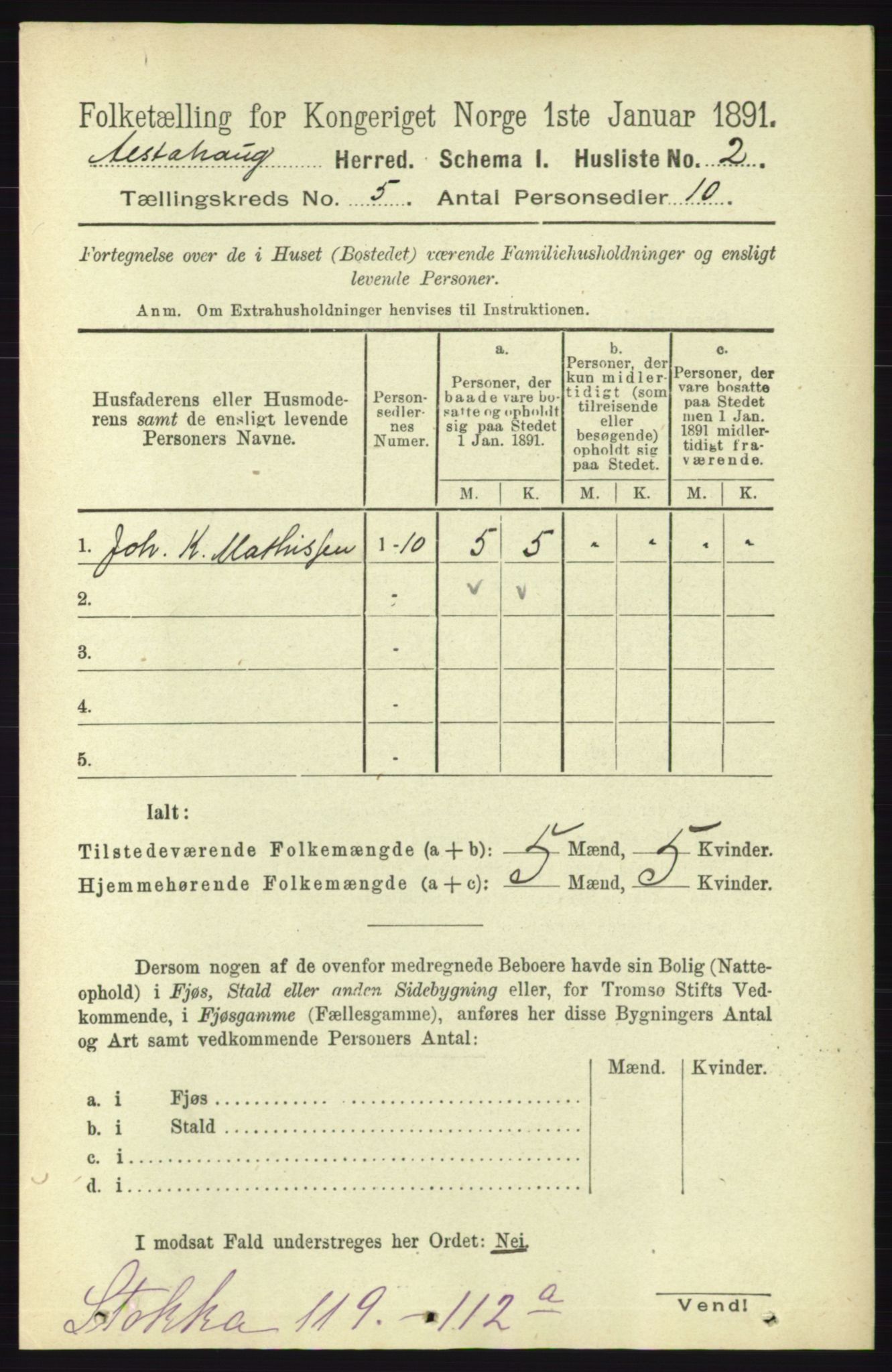 RA, 1891 census for 1820 Alstahaug, 1891, p. 1738