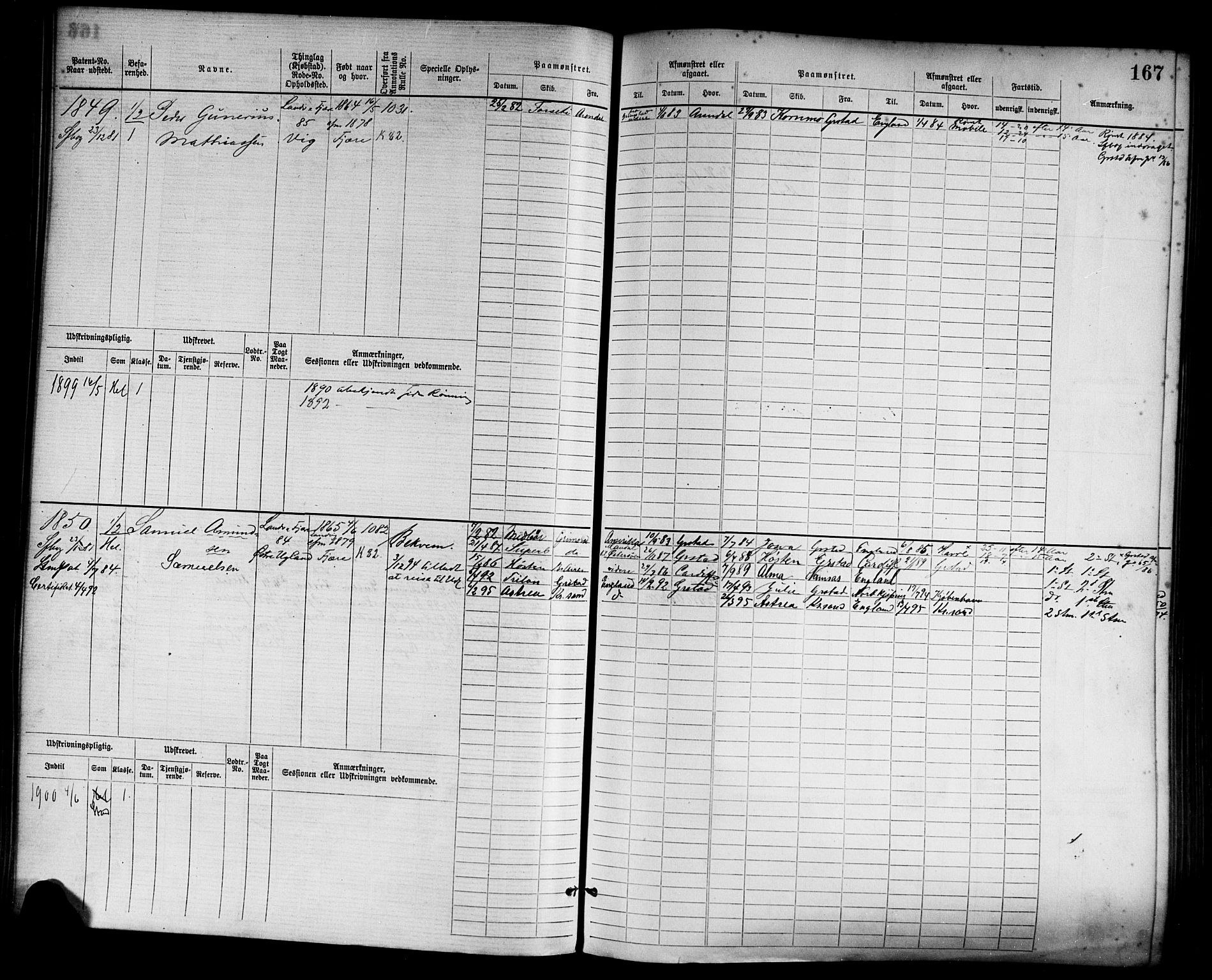 Grimstad mønstringskrets, AV/SAK-2031-0013/F/Fb/L0003: Hovedrulle nr 1517-2276, F-6, 1877-1888, p. 175